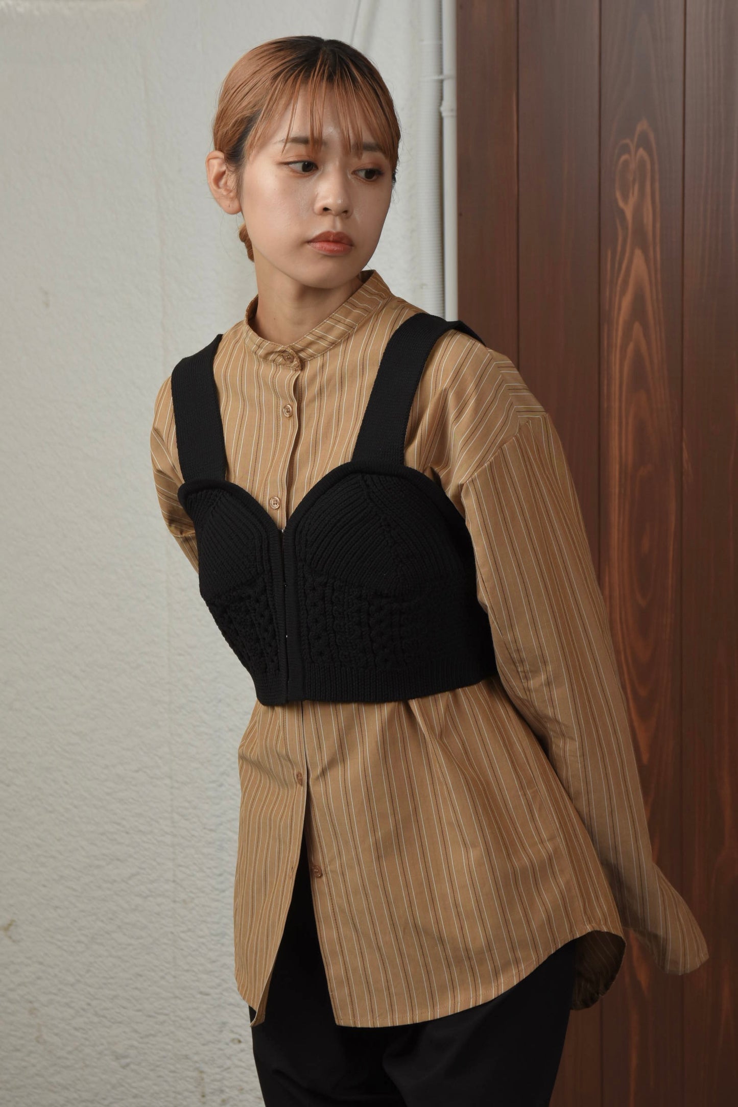 front hook knit bustier