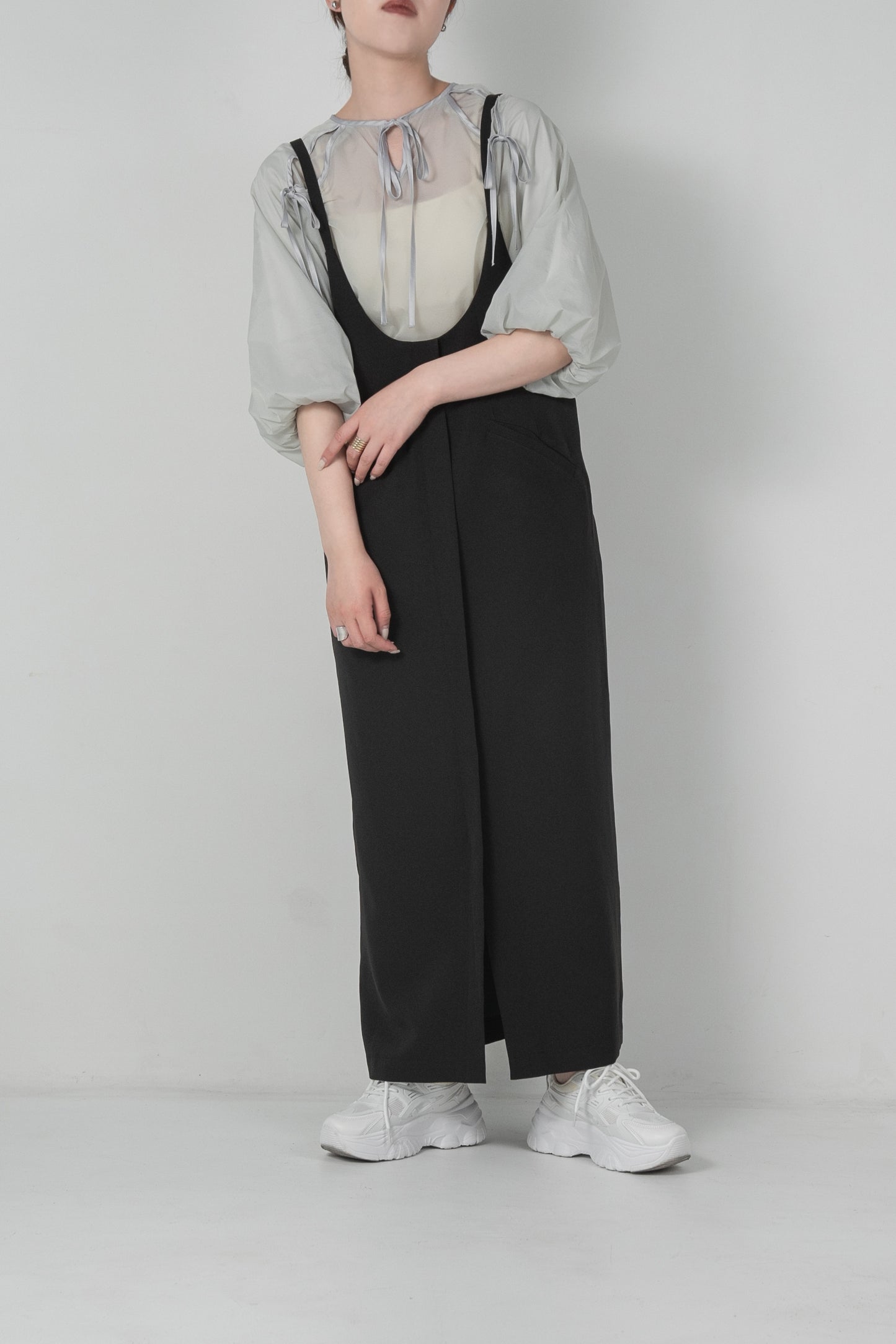 front pocket jumper skirt