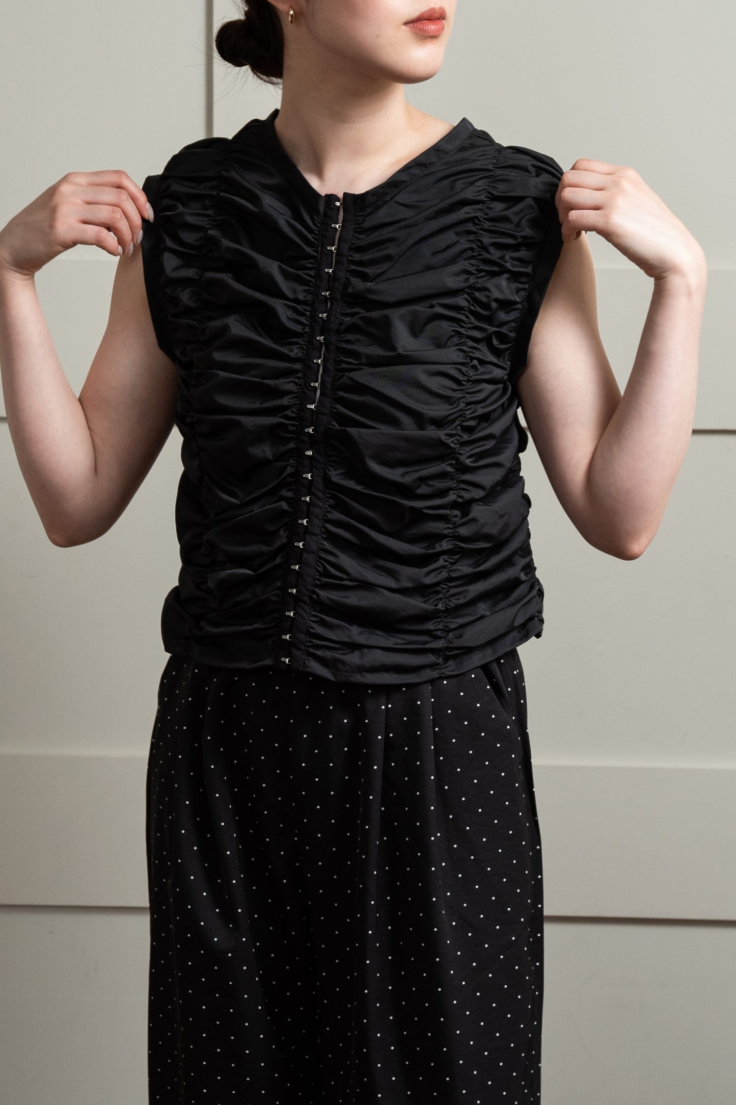 elastic waist dot pants