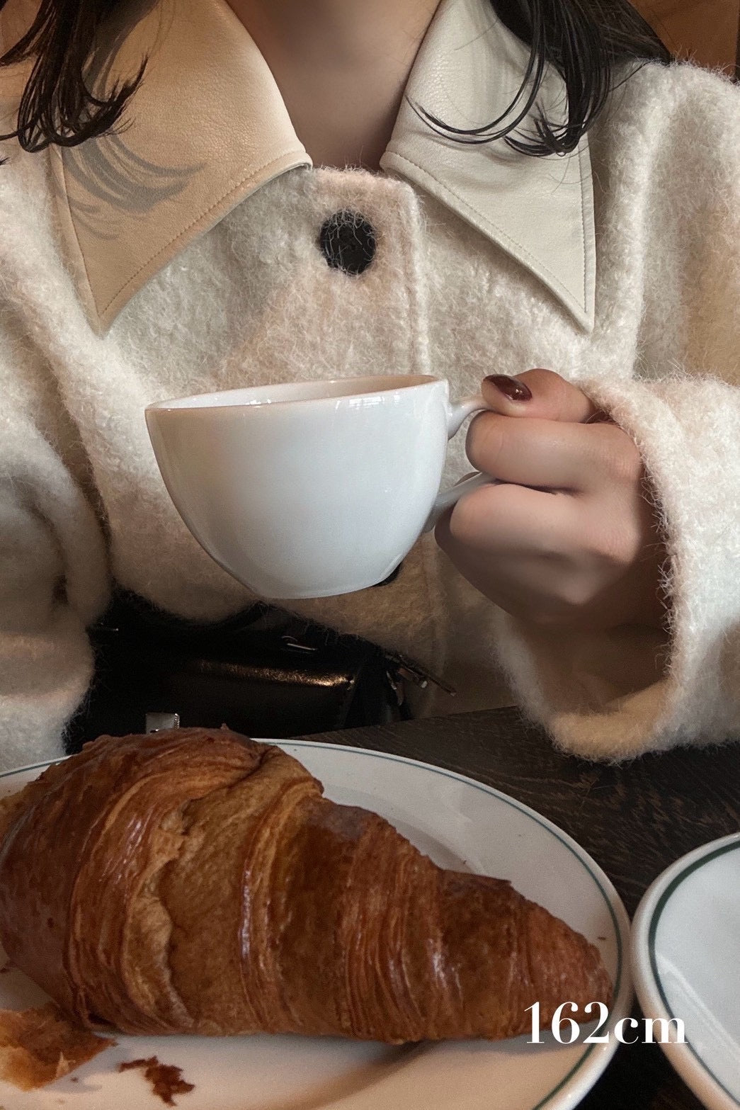 different material fluffy coat