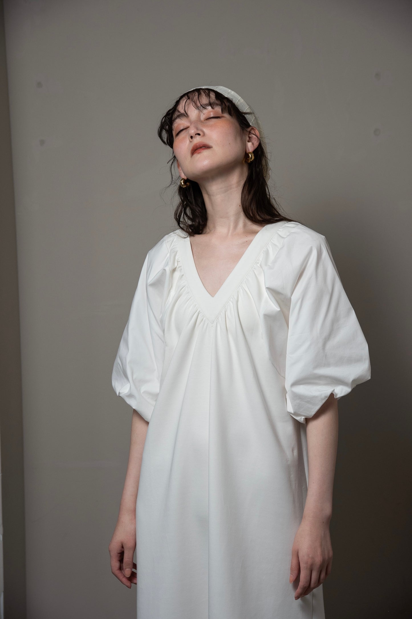 different materials v neck tiered op