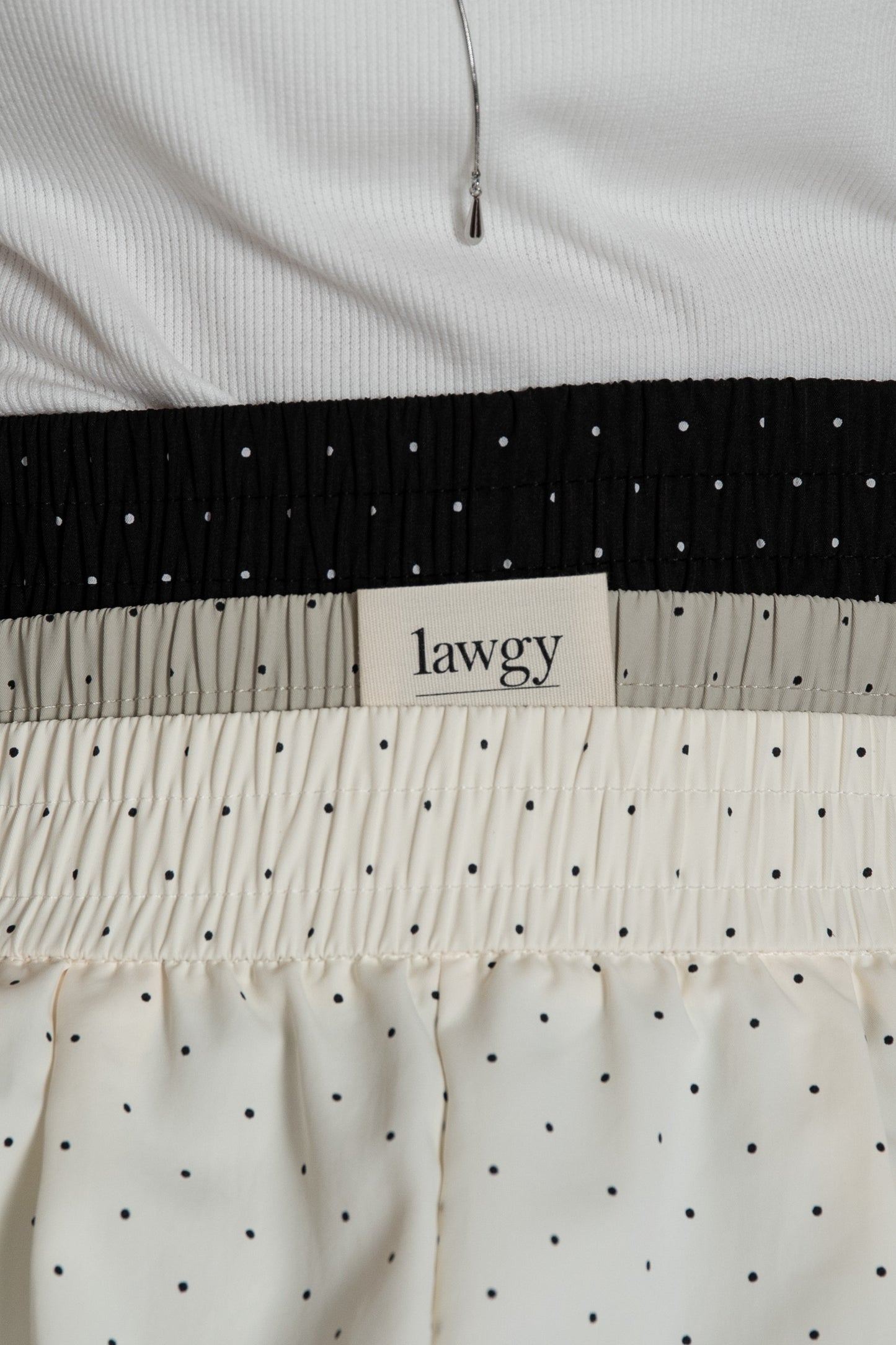 elastic waist dot pants