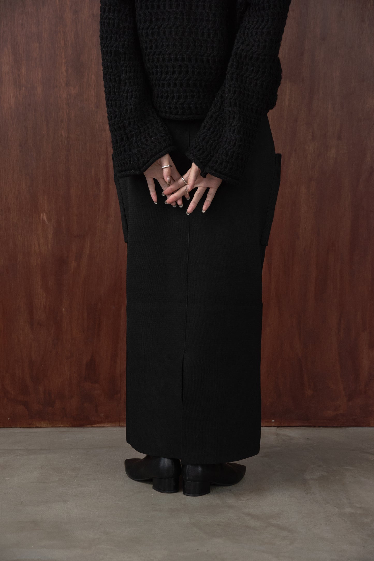 side pocket straight skirt