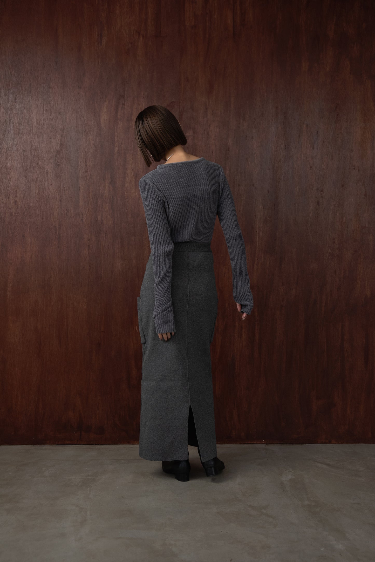 side pocket straight skirt
