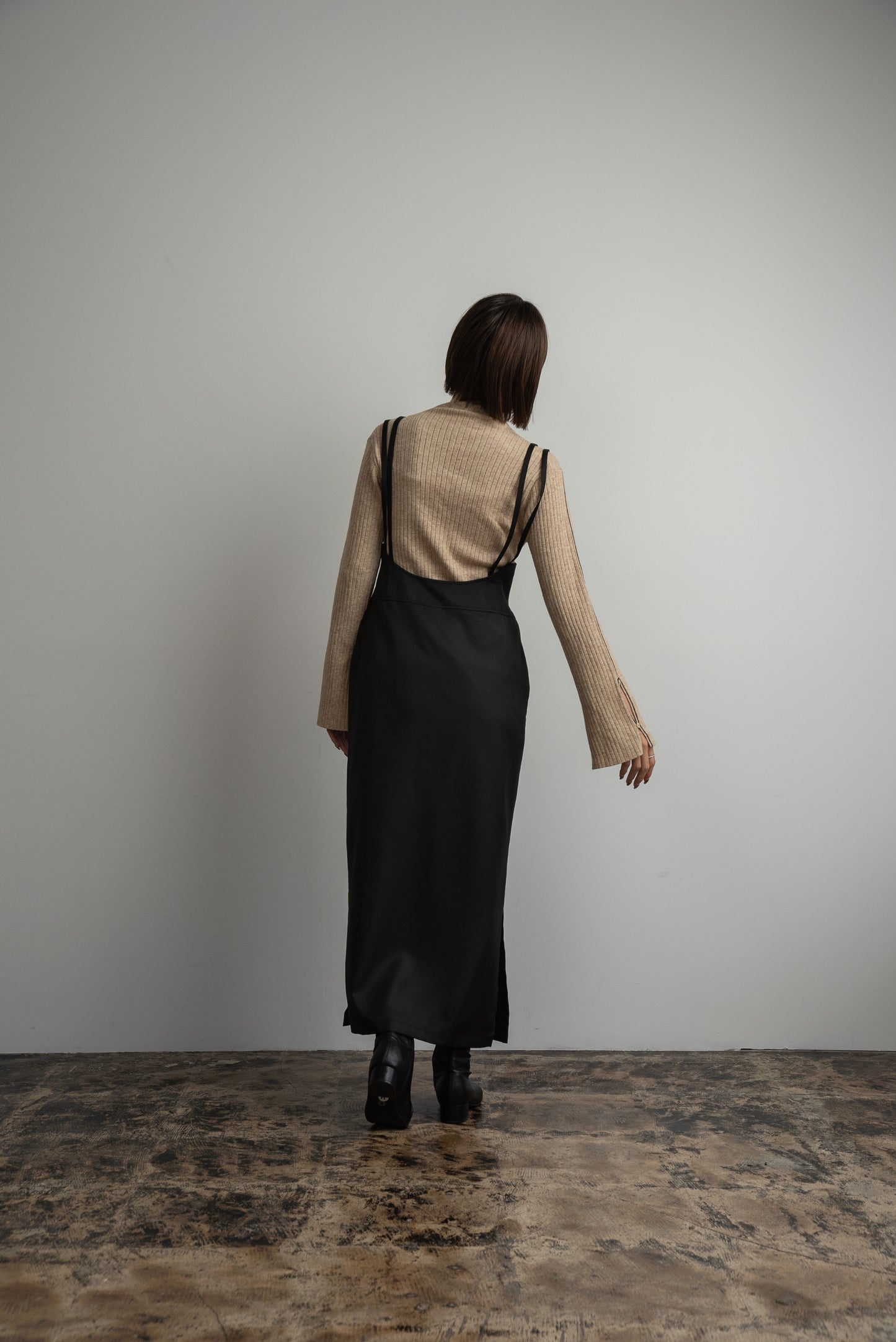 double strap twill skirt