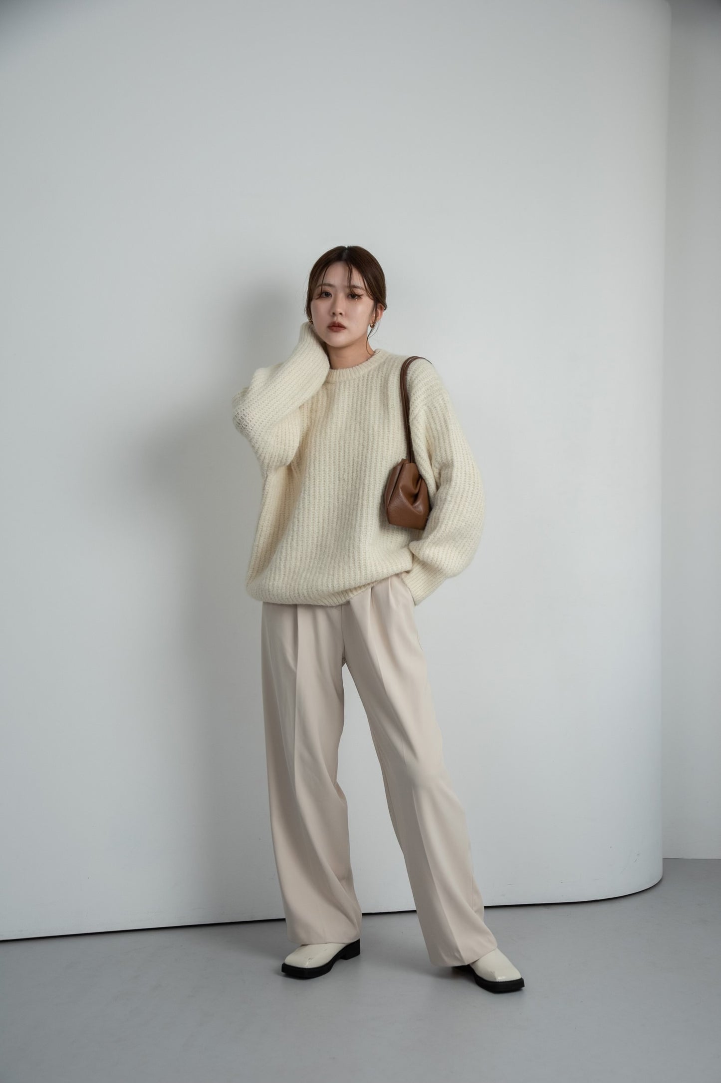 crew neck loose pullover