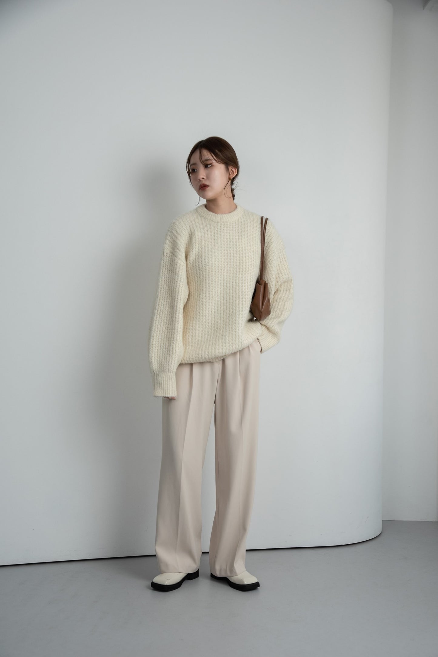 crew neck loose pullover