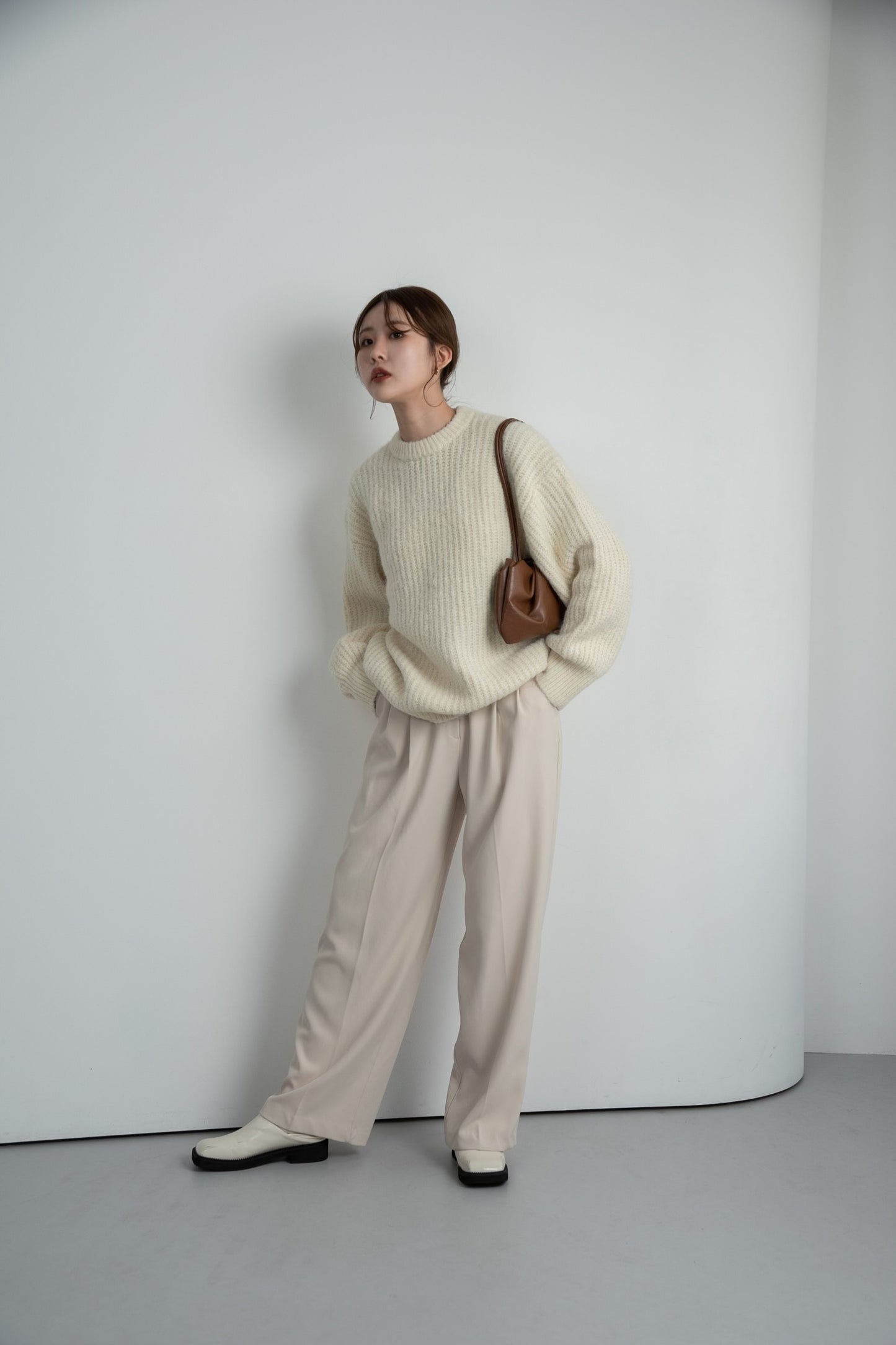 crew neck loose pullover