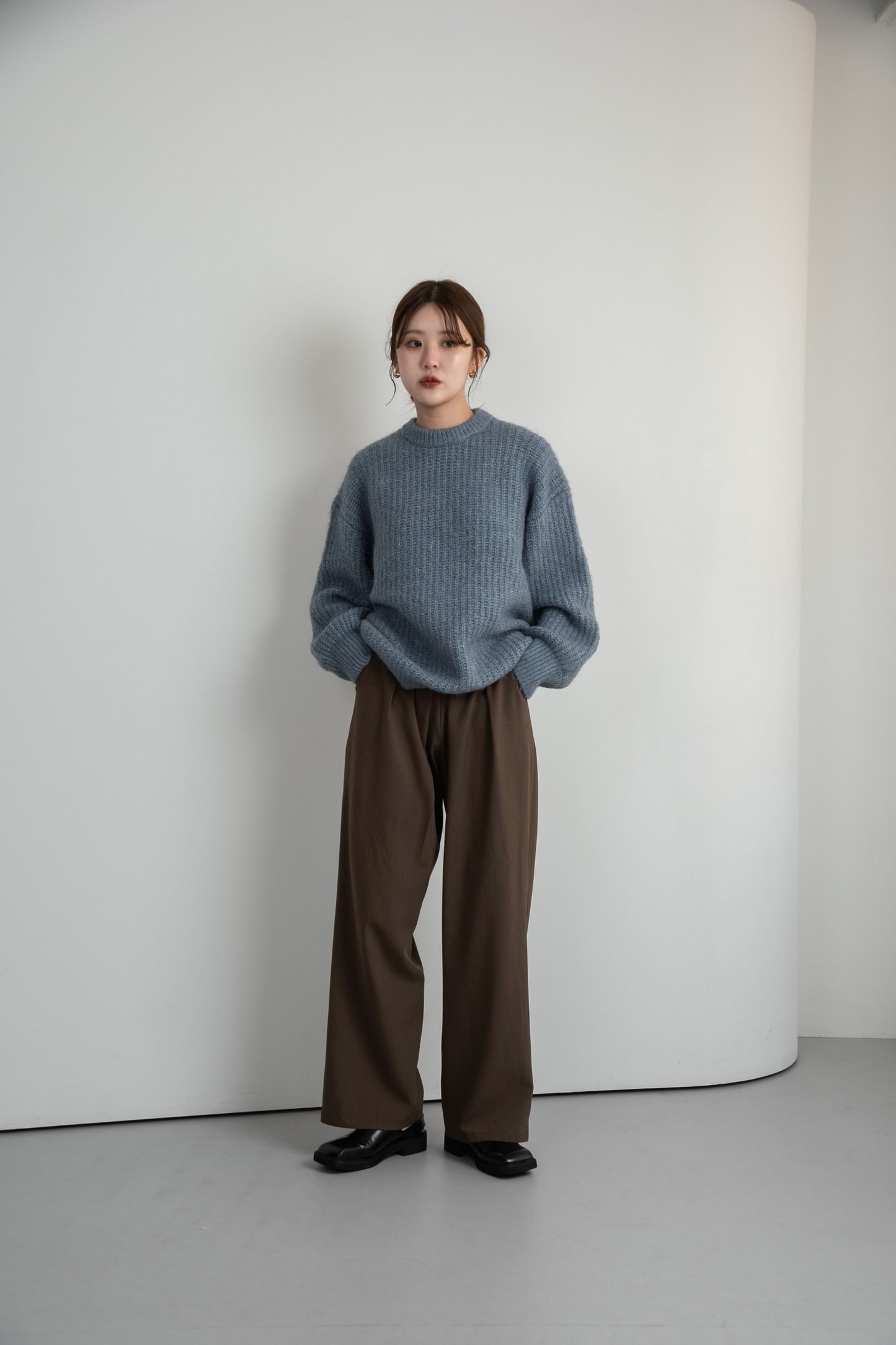 crew neck loose pullover