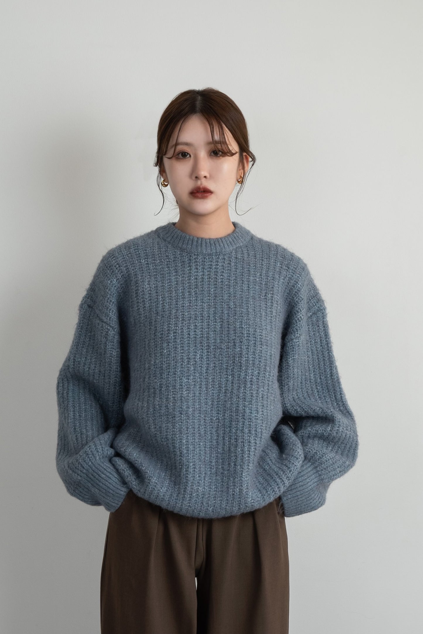 crew neck loose pullover