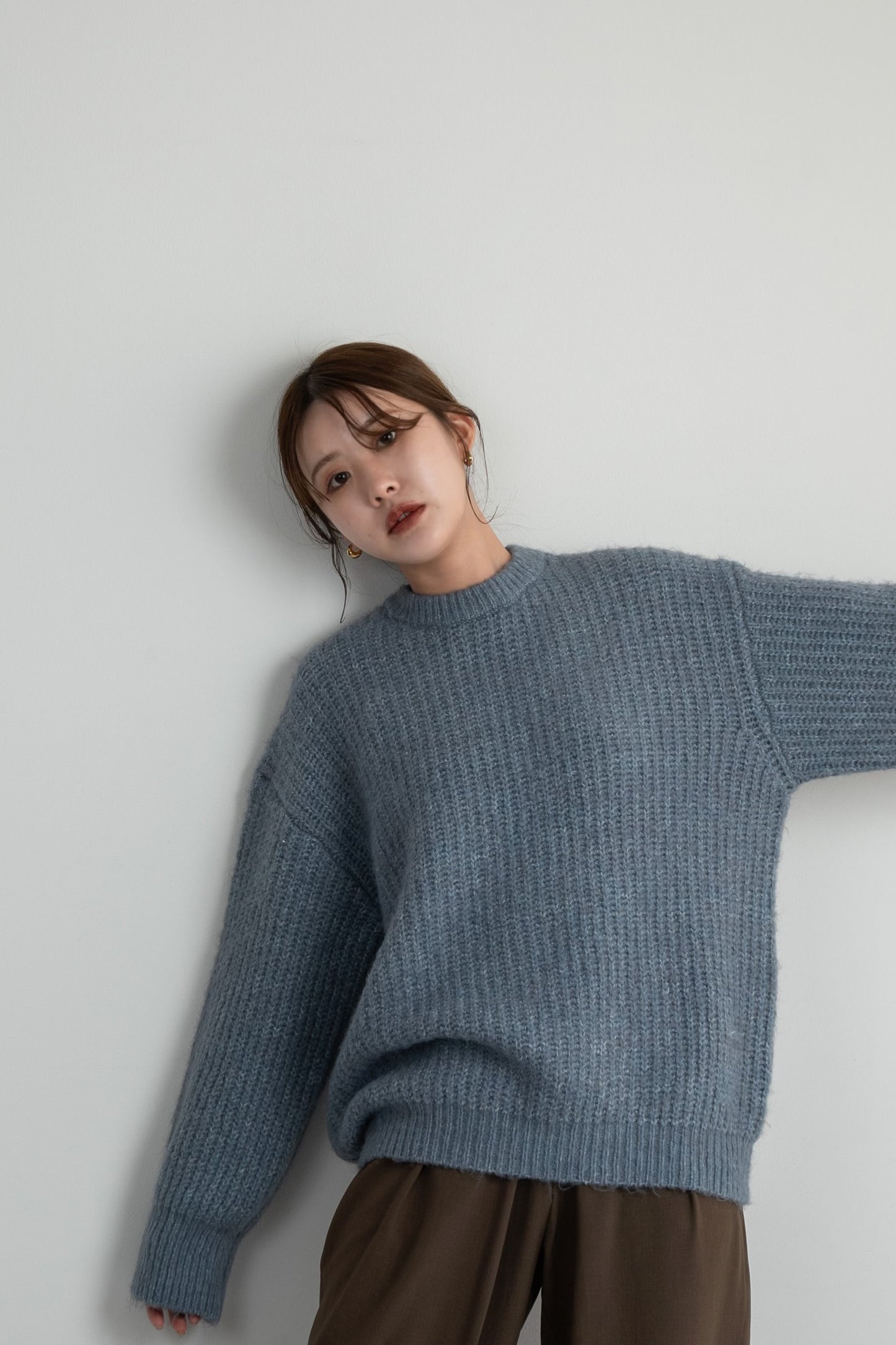 crew neck loose pullover