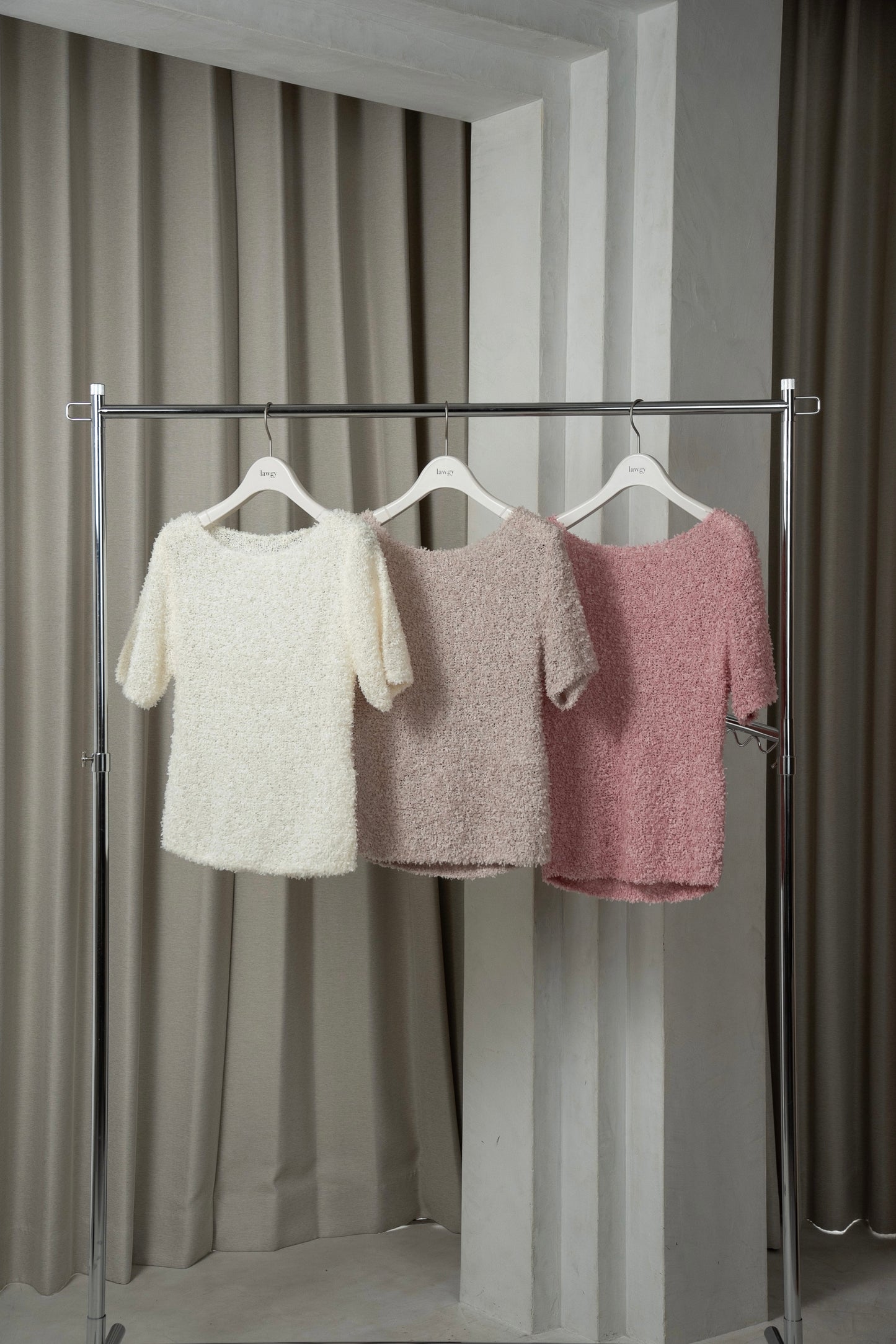 tape yarn short sleeves tops