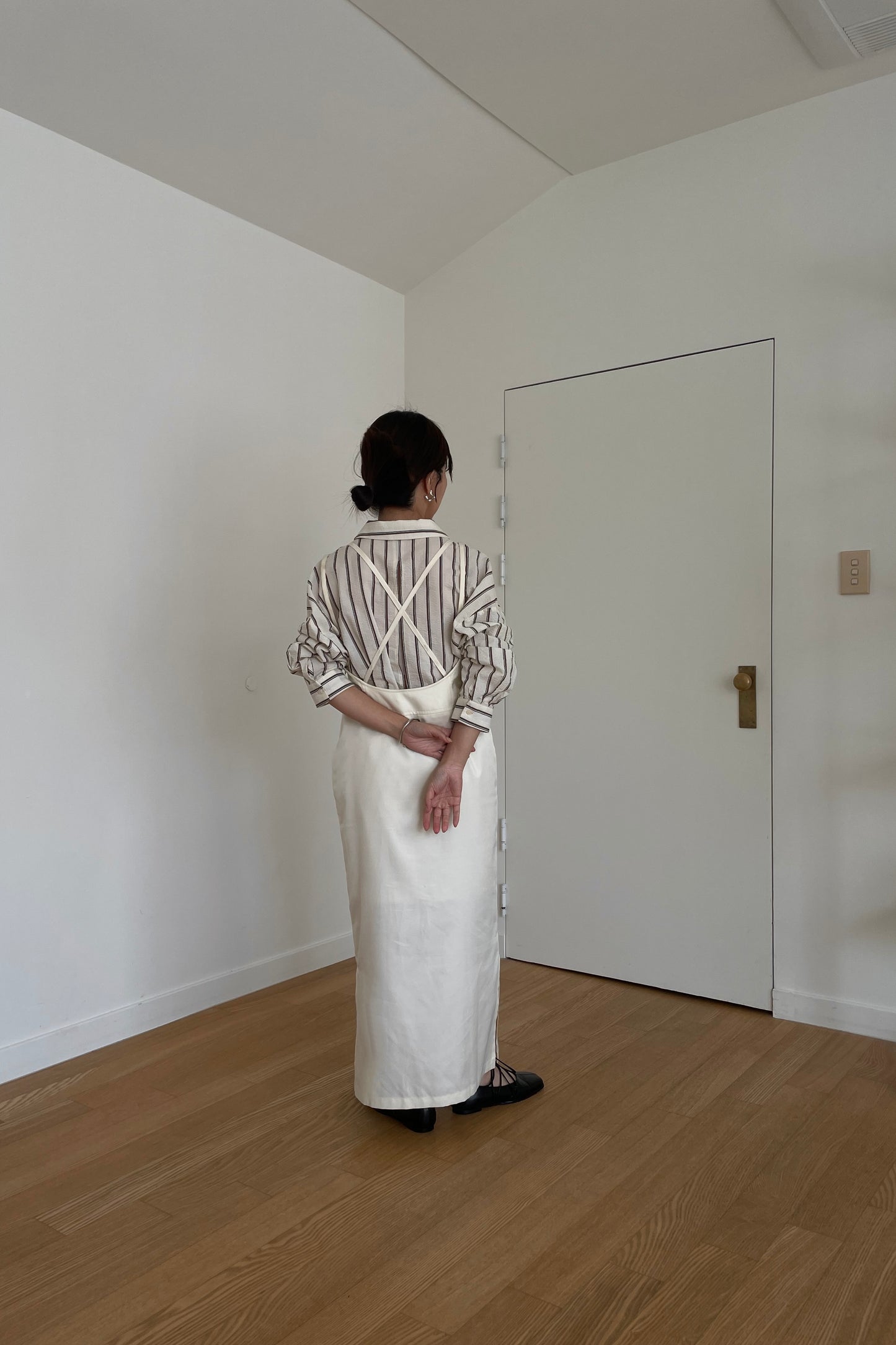 double strap twill skirt
