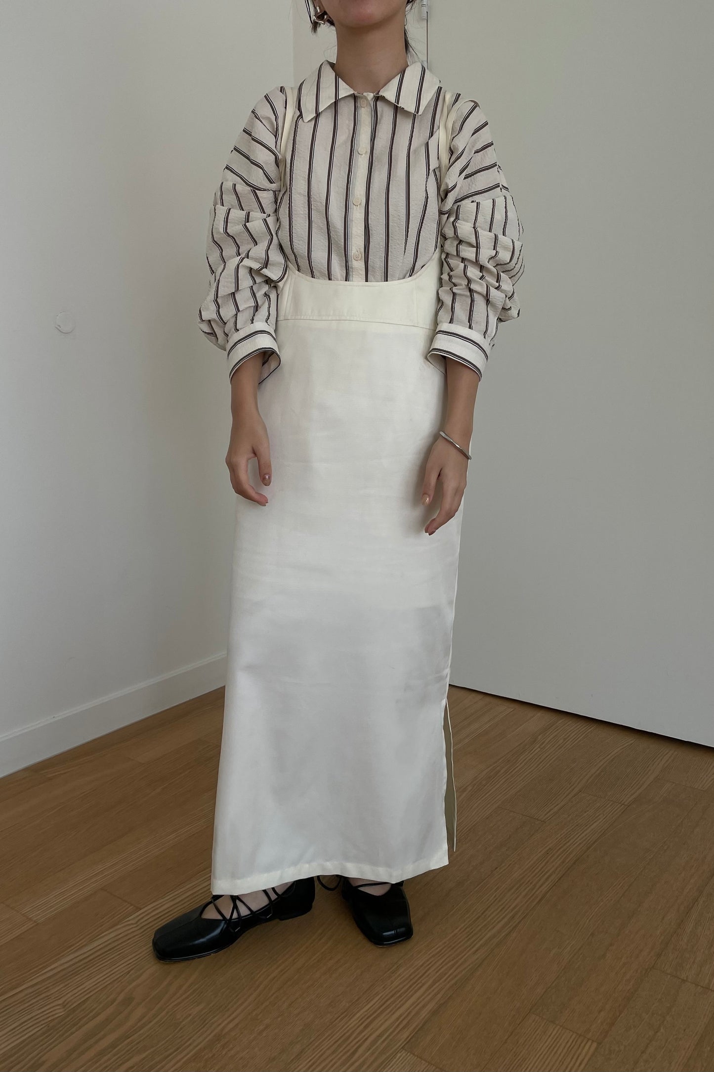 double strap twill skirt