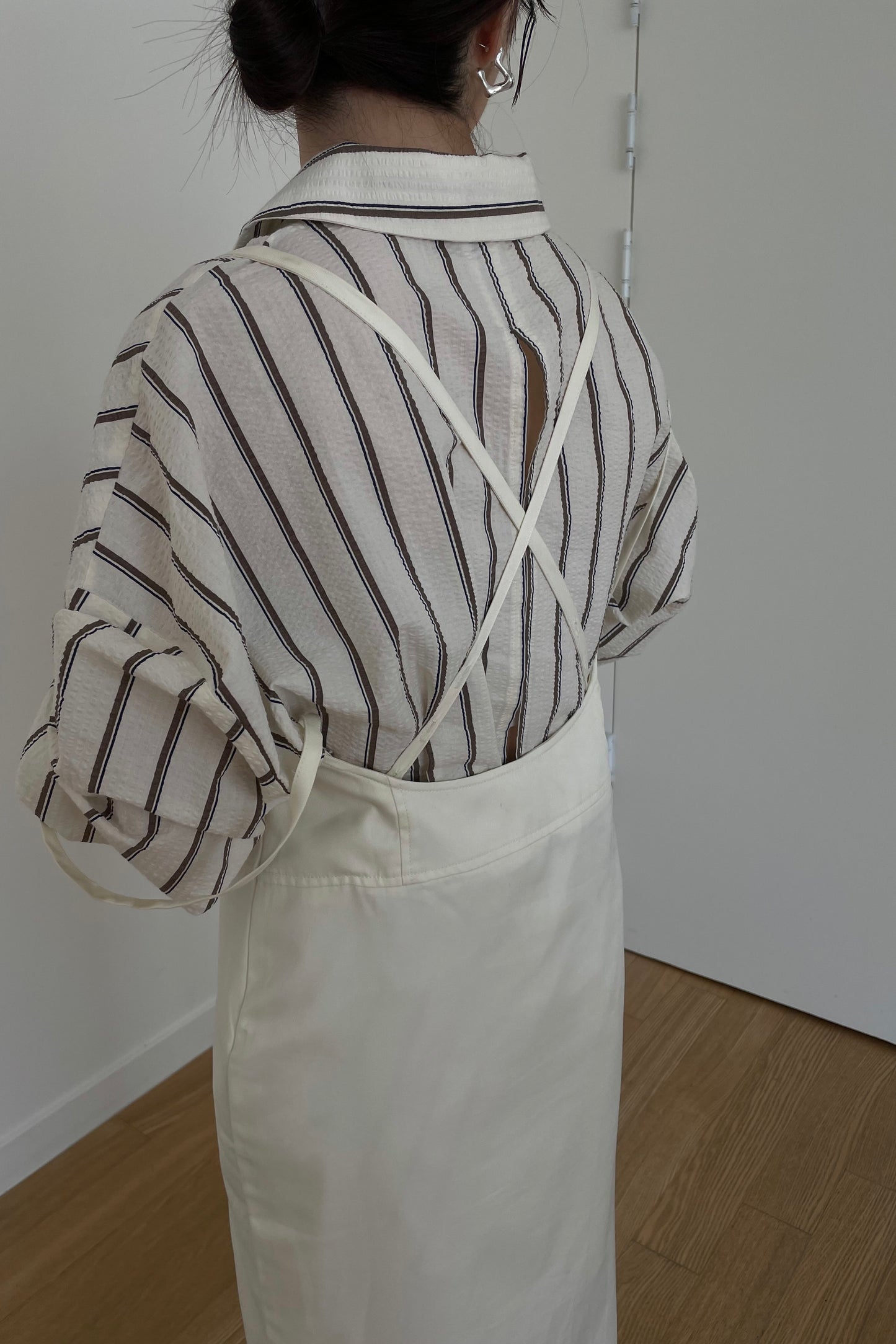 double strap twill skirt