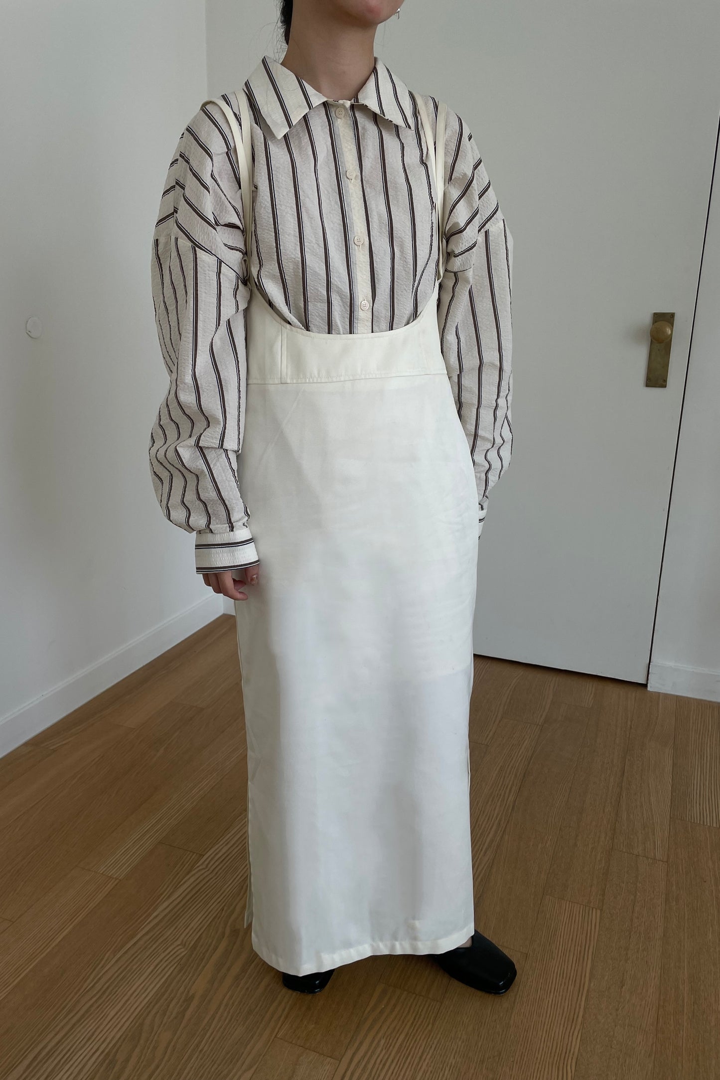 double strap twill skirt