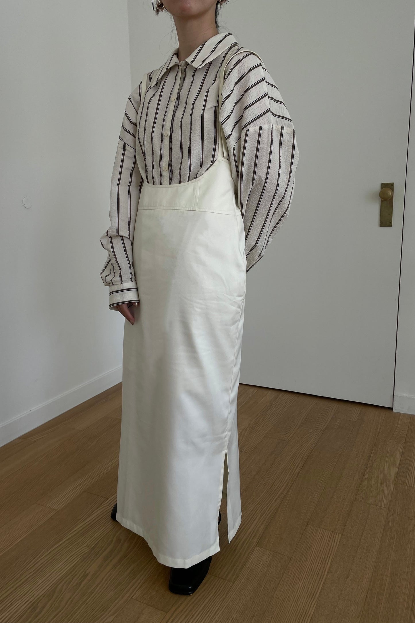 double strap twill skirt