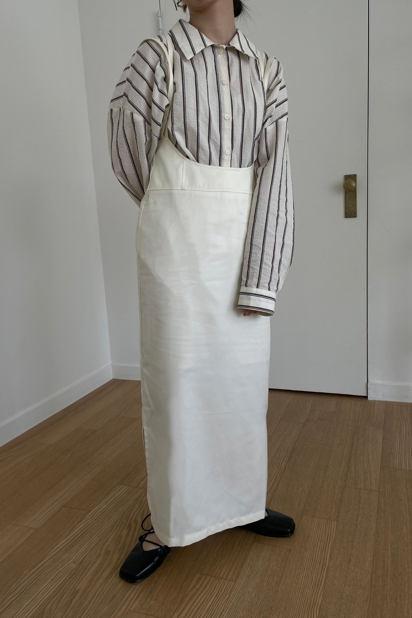 double strap twill skirt