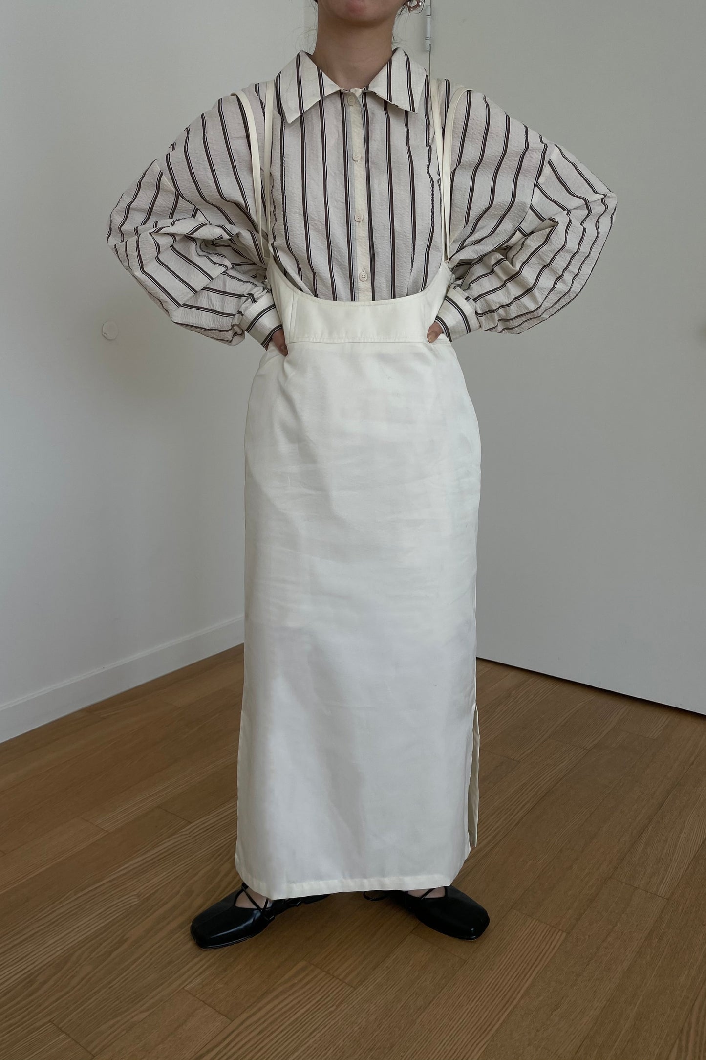 double strap twill skirt
