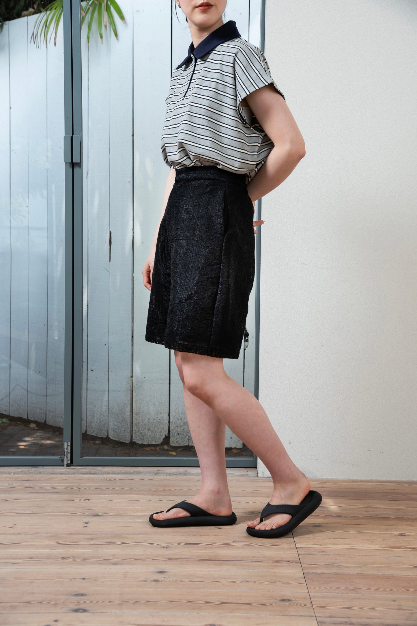 lace sheer short pants