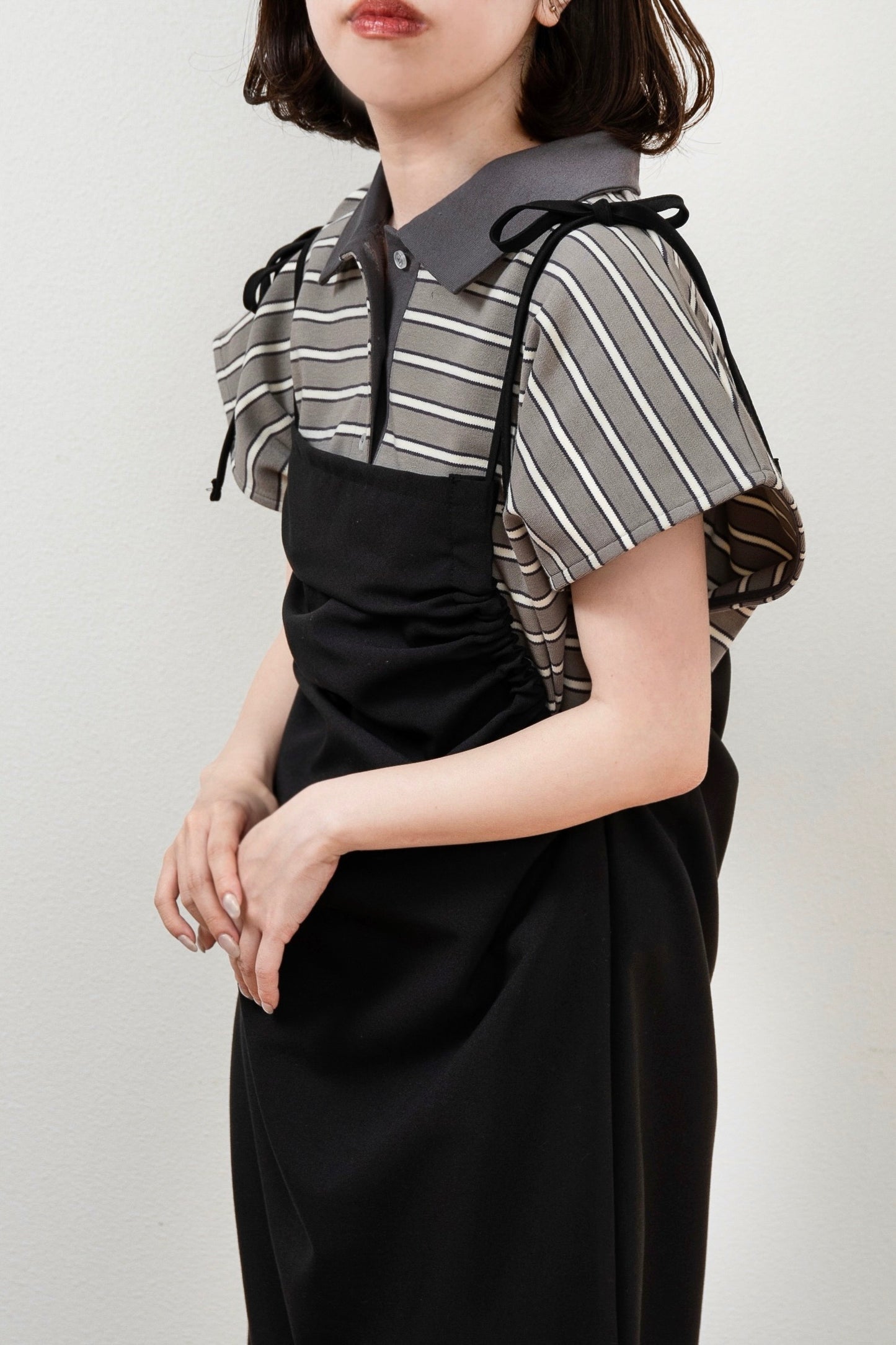 french sleeve multi border tops
