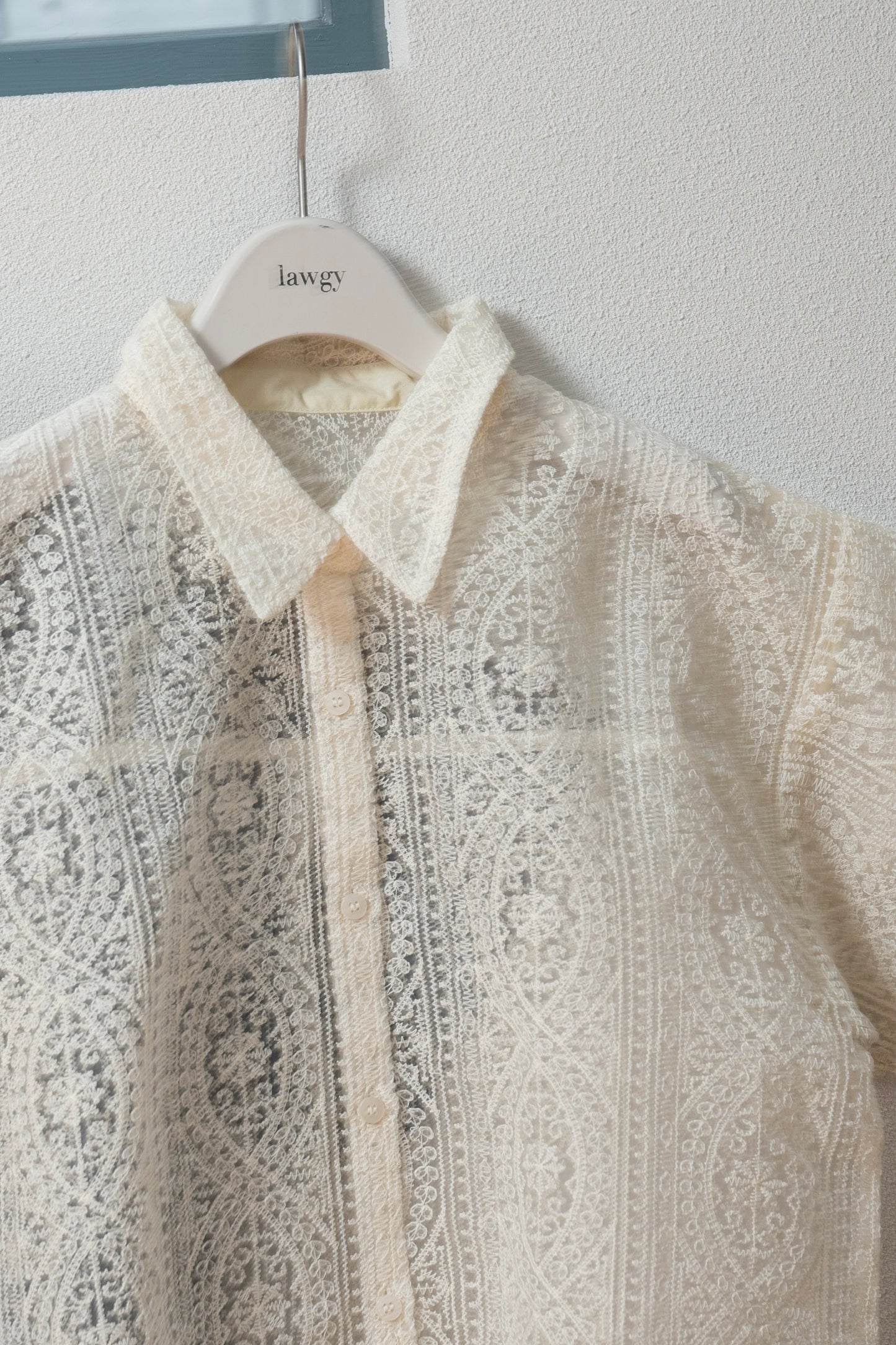 lace sheer shirt