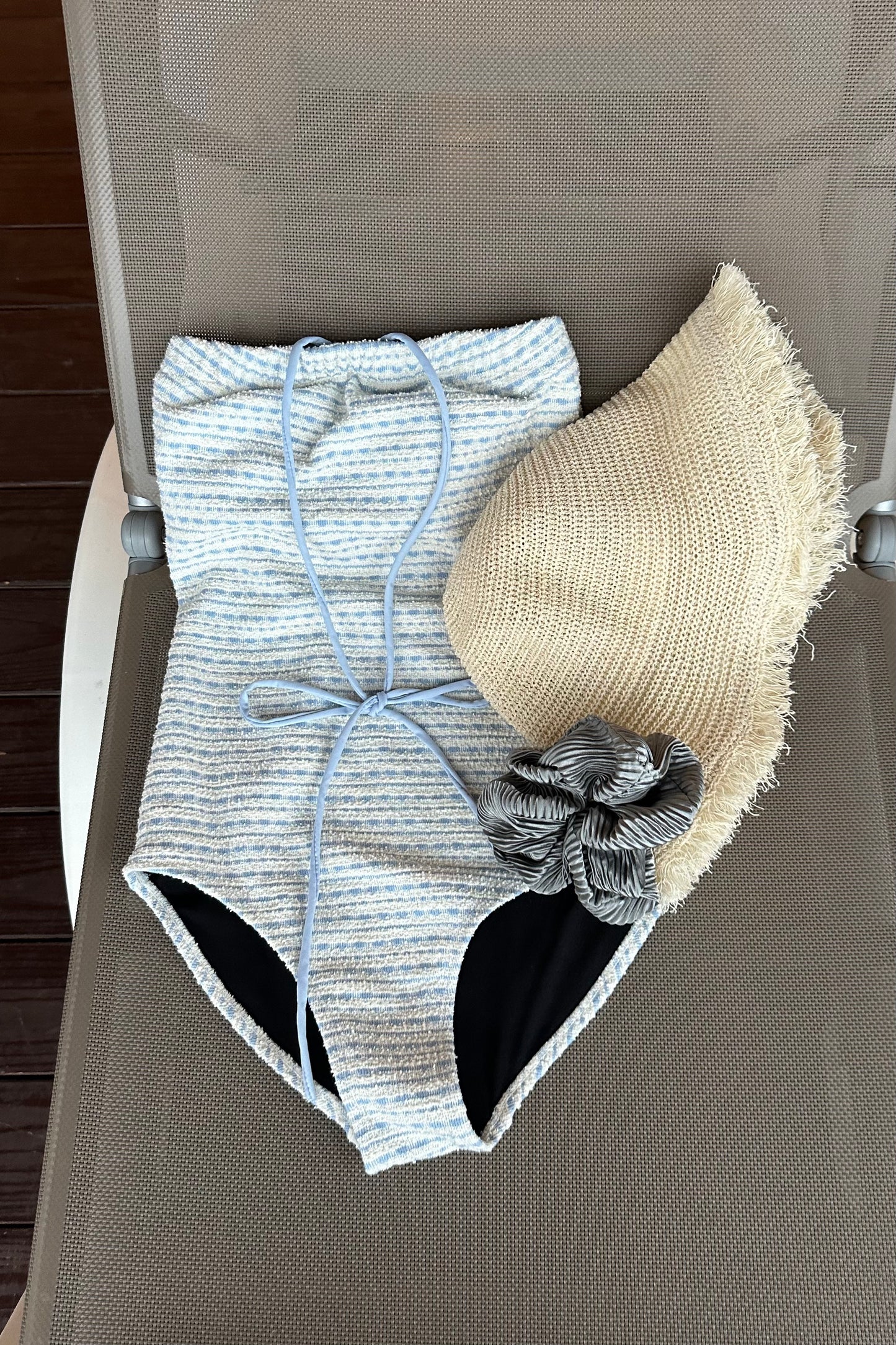 pattern arrange ribbon swimwear