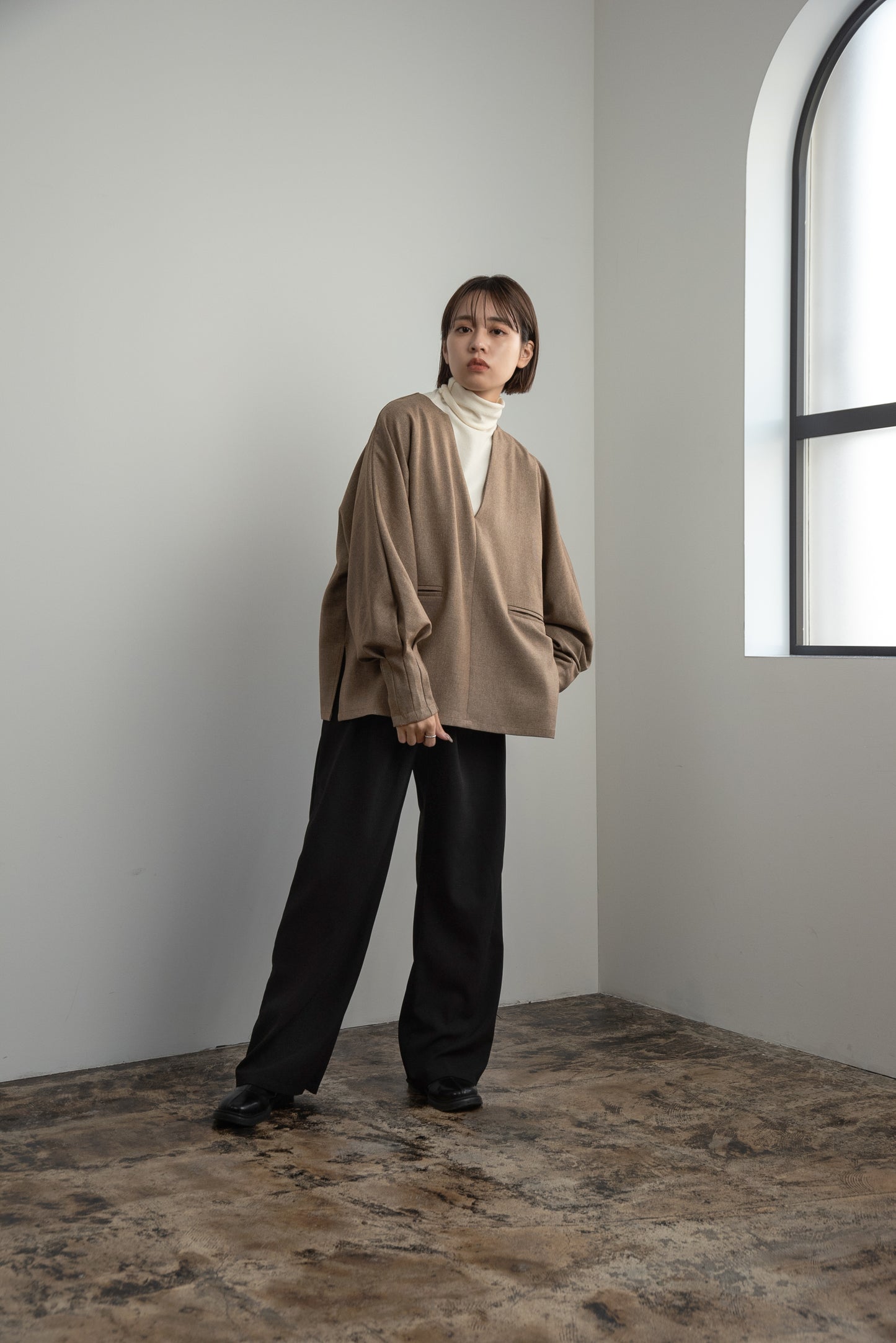 V neck front pocket tops