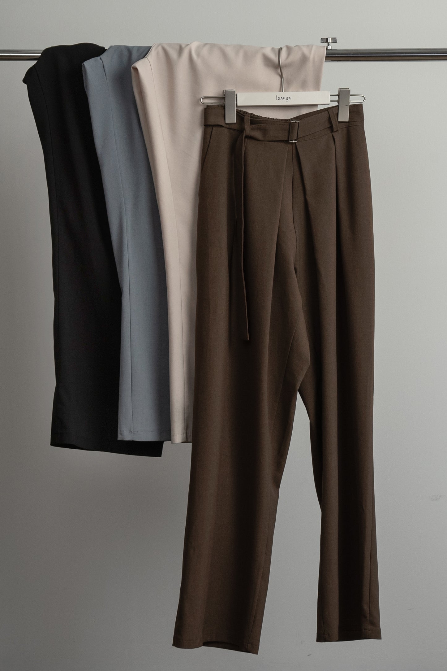 tuck straight belt set pants