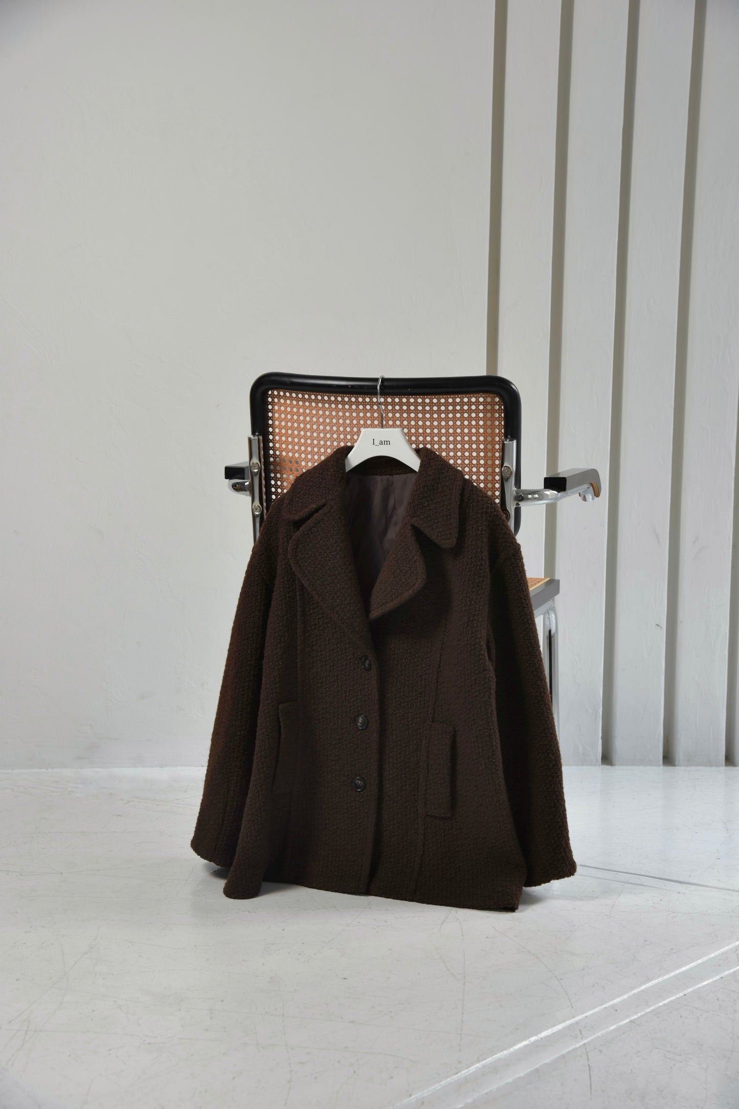 back belt big collar coat