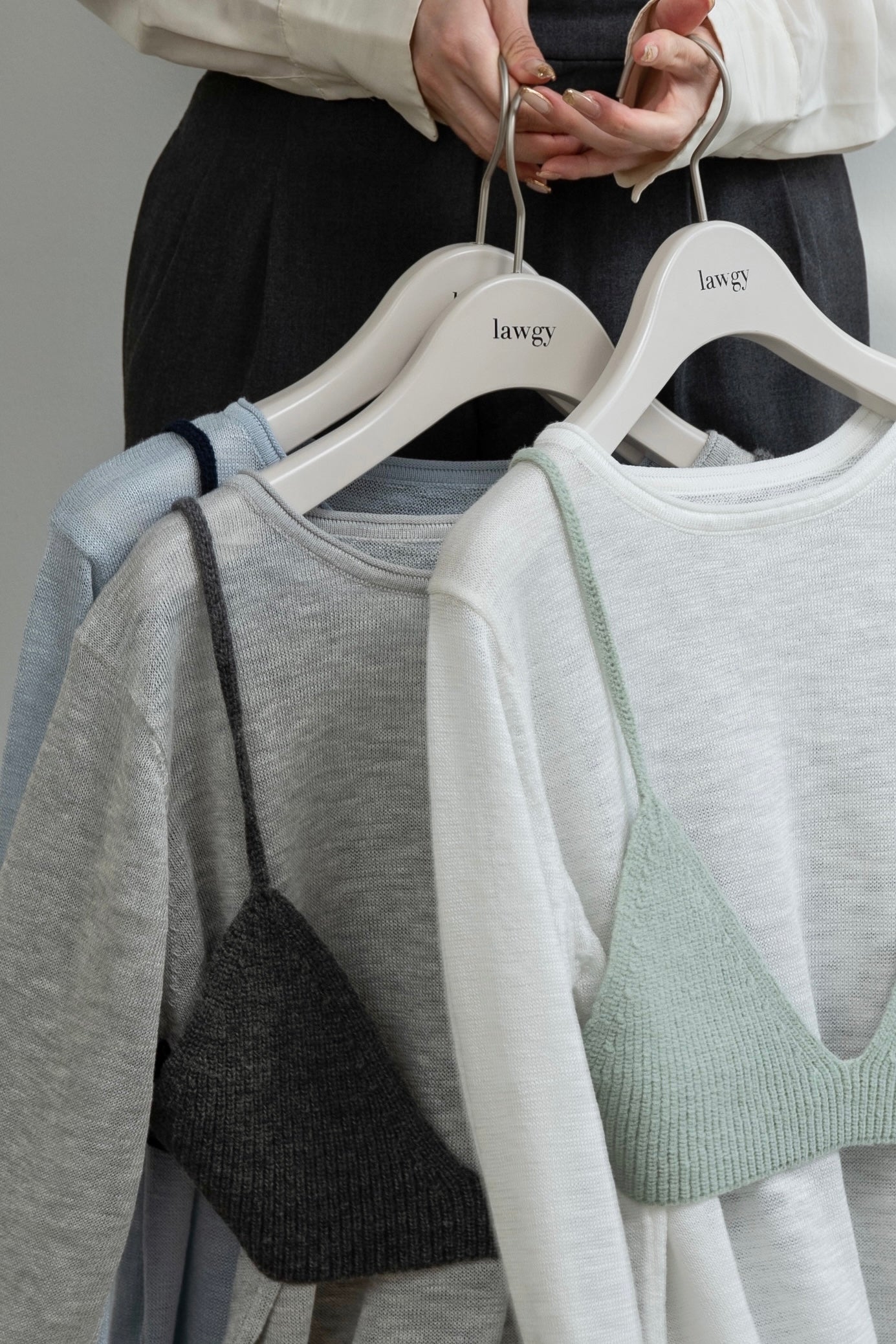 knit bustier set tops