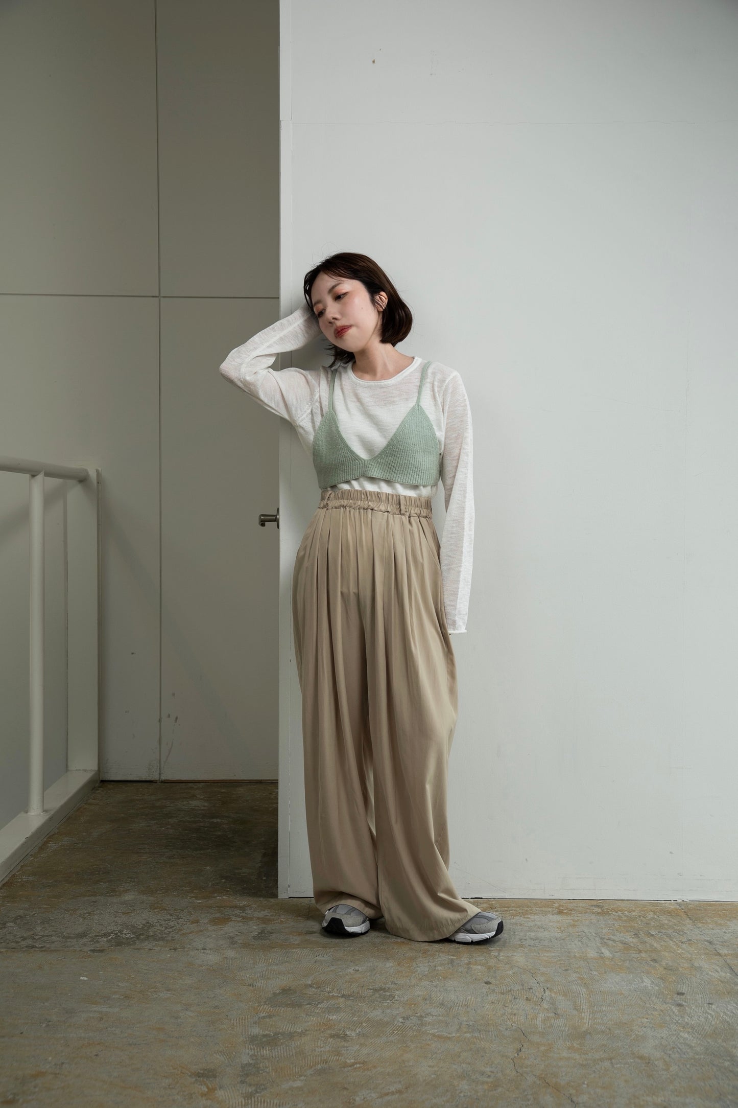 knit bustier set tops