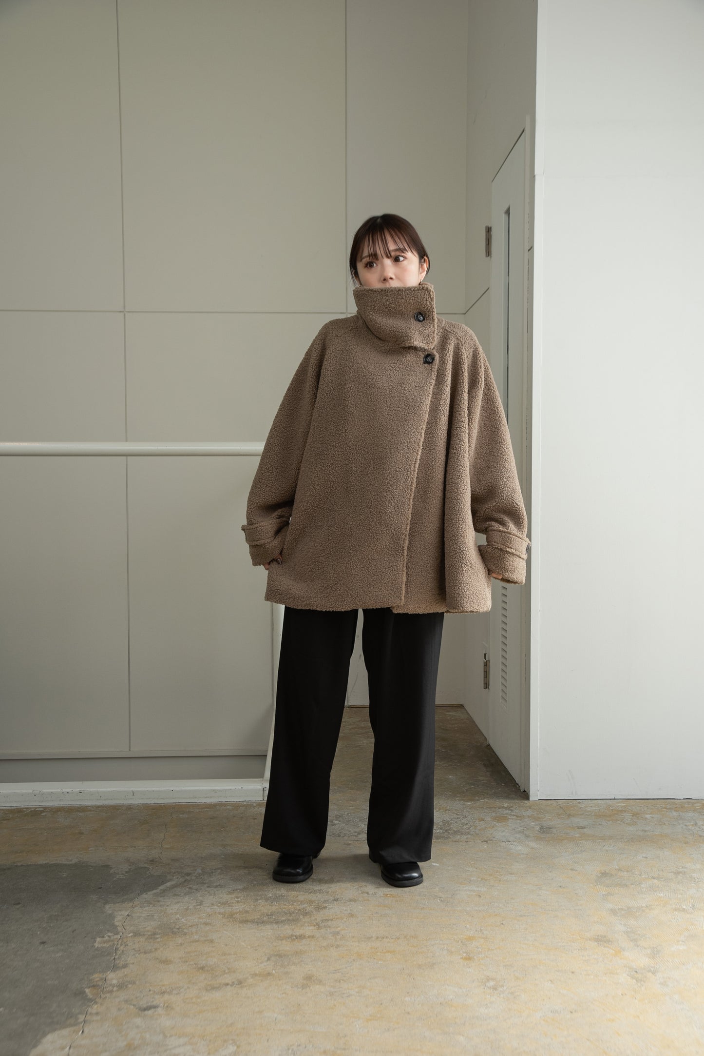 2way midi boa coat