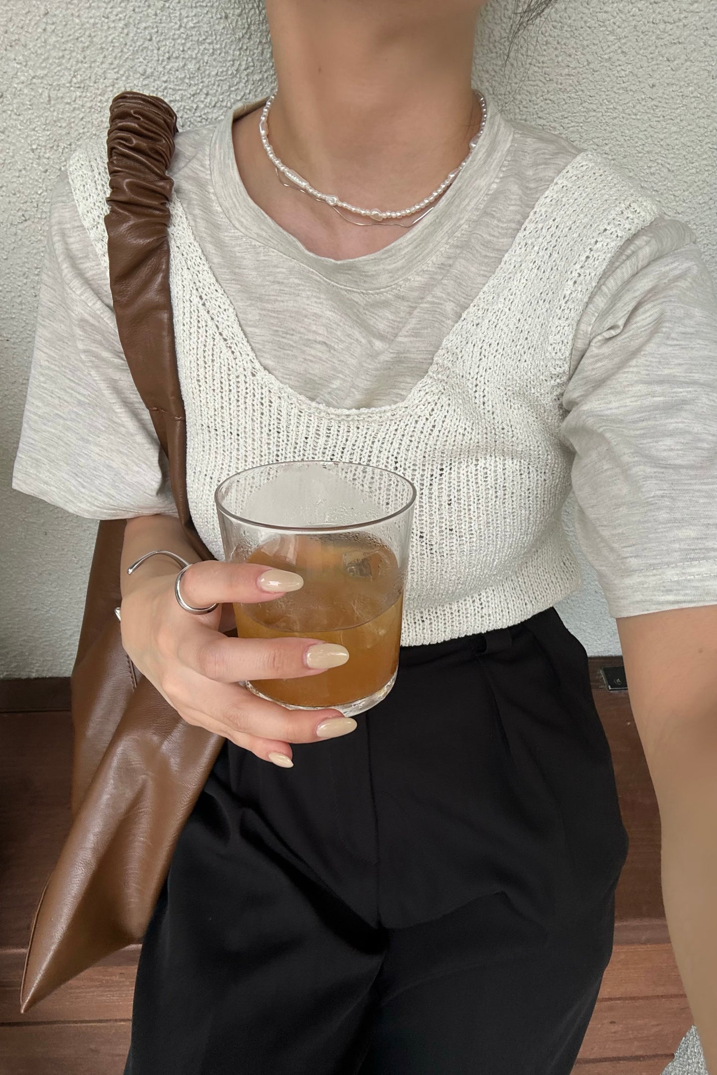 2way pearl like necklace