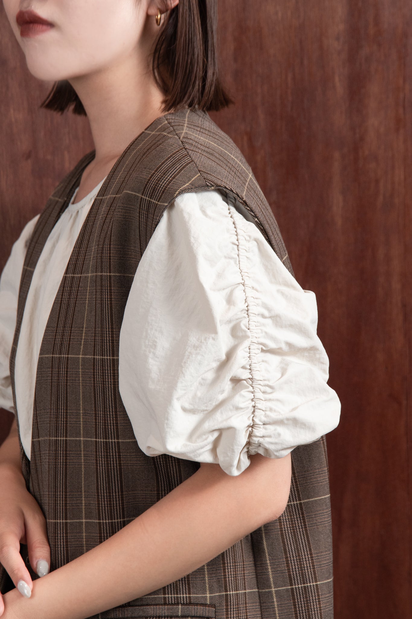 glen check vest