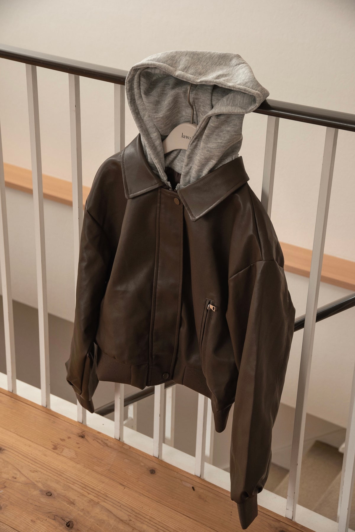 hooded docking short blouson