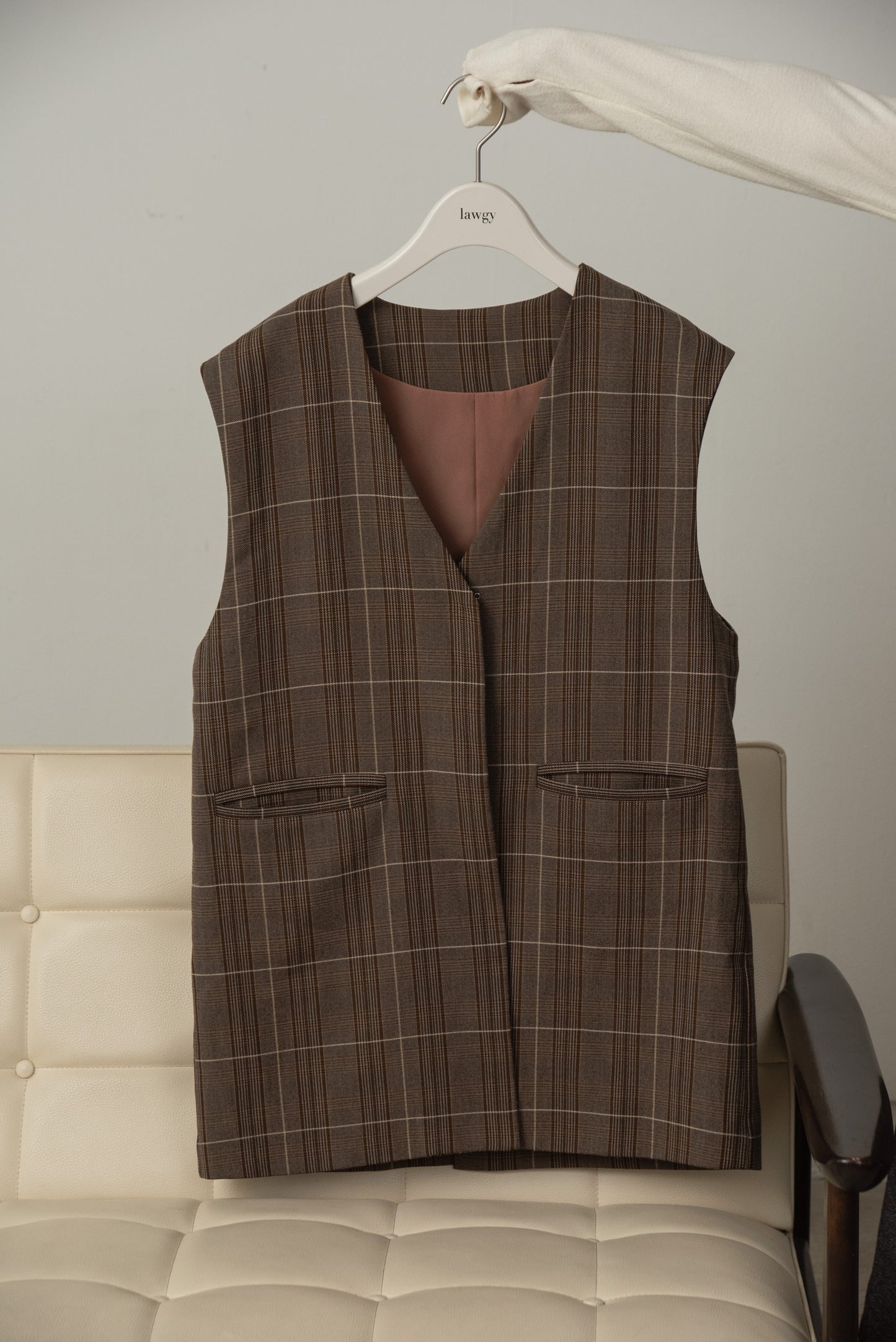 glen check vest