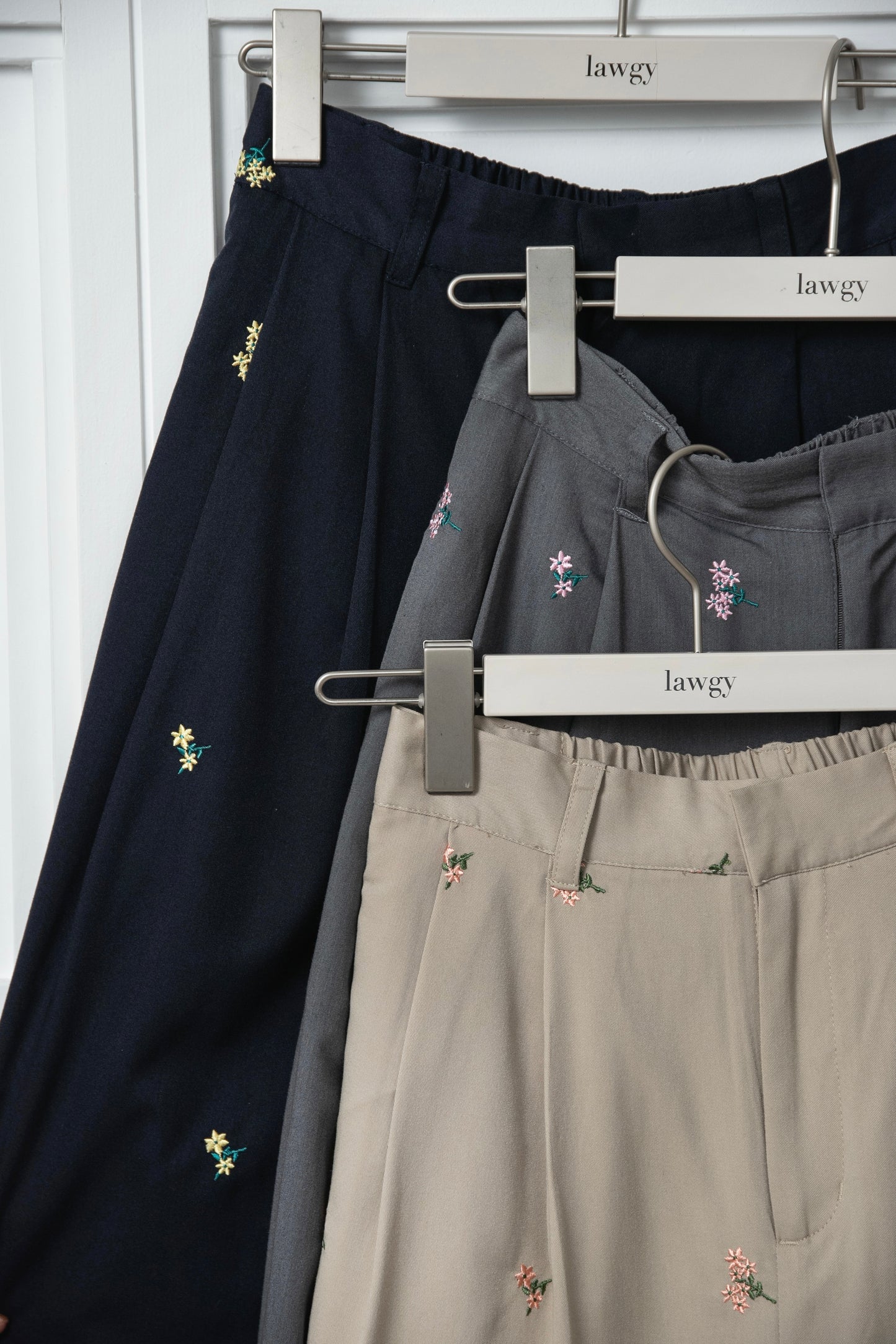 embroidery flower pants