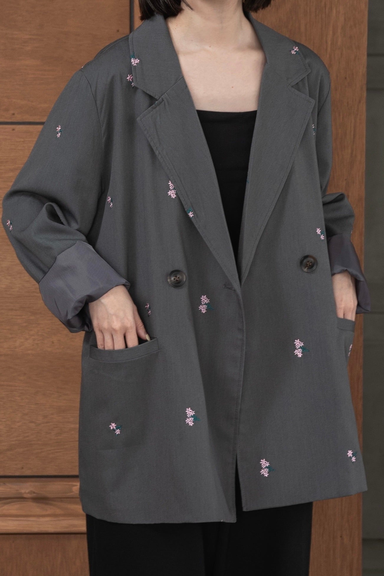 embroidery flower jacket
