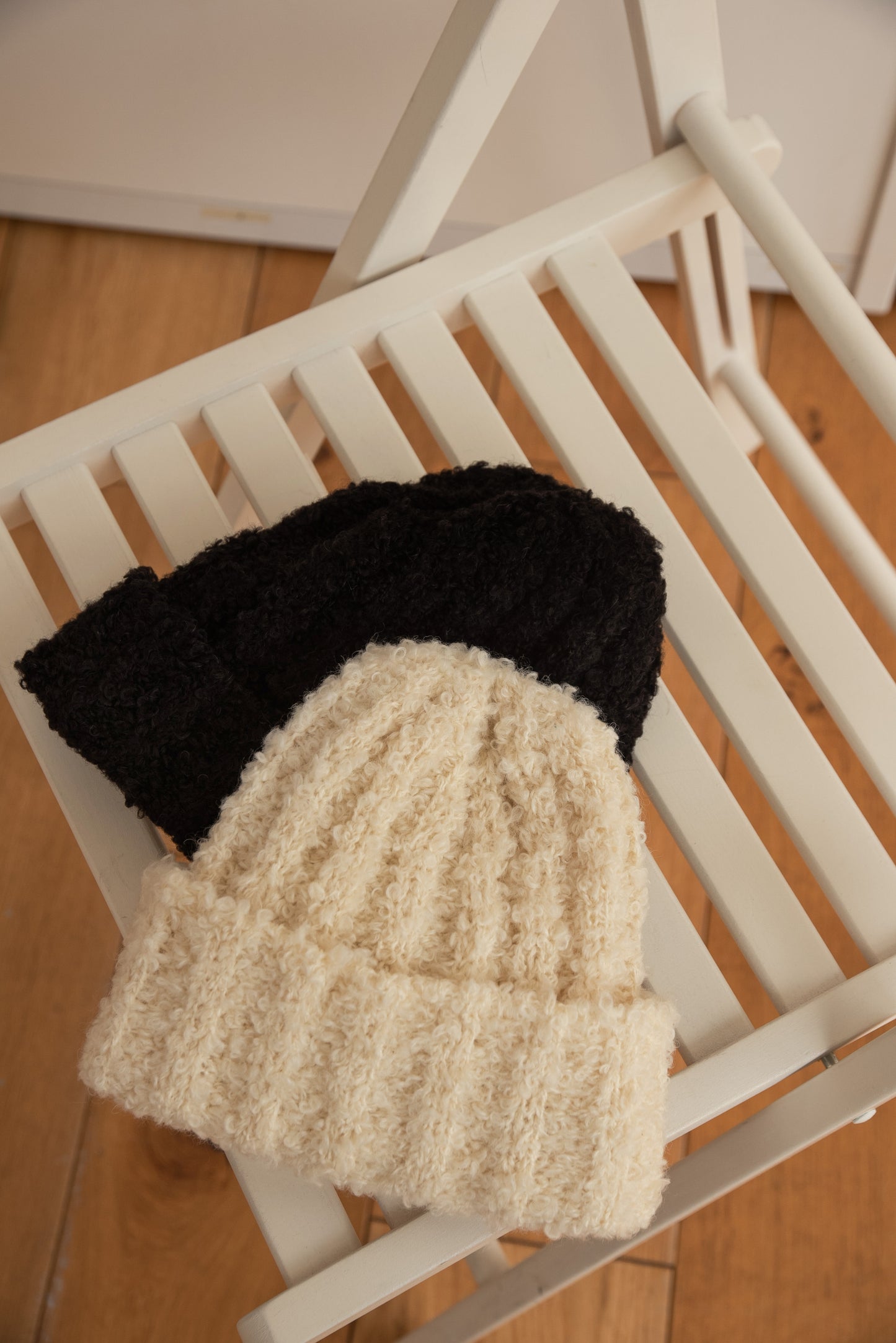 fluffy knit cap