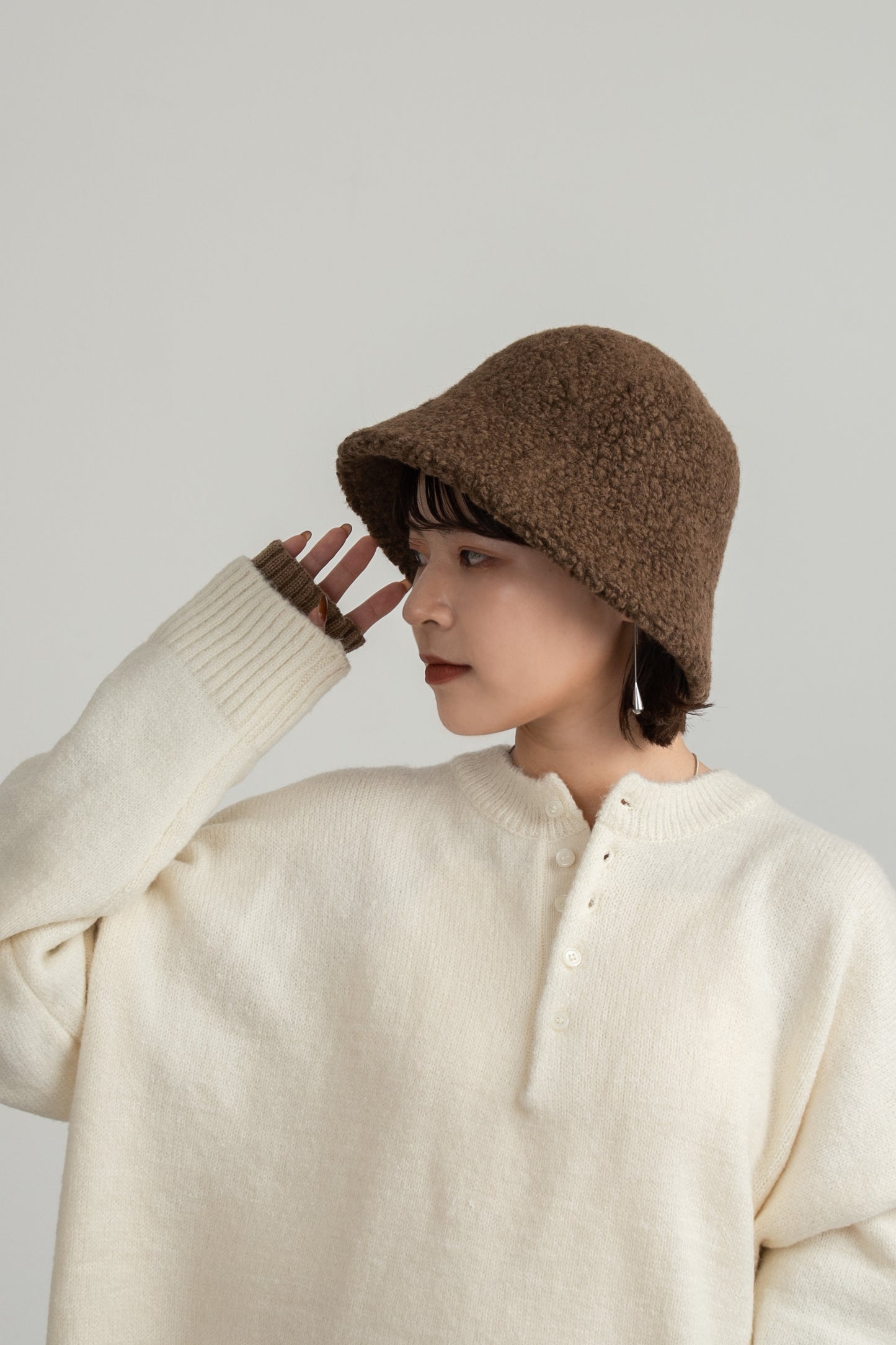 front button loose over knit