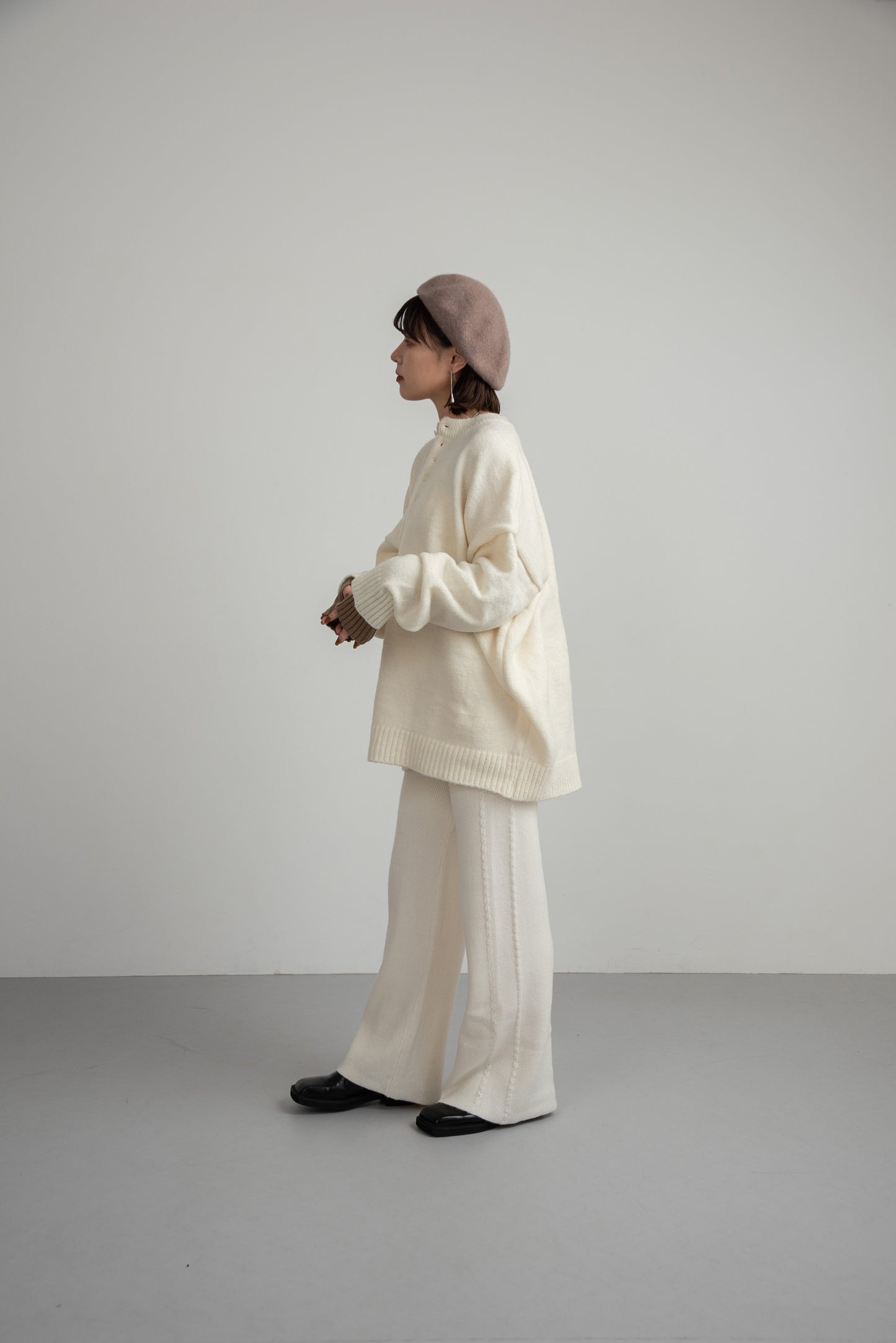 front button loose over knit