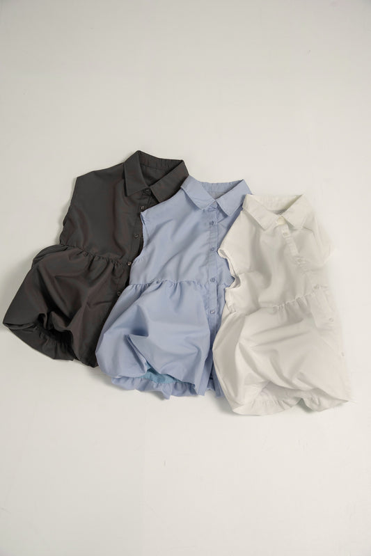 nosleeve balloon shirt