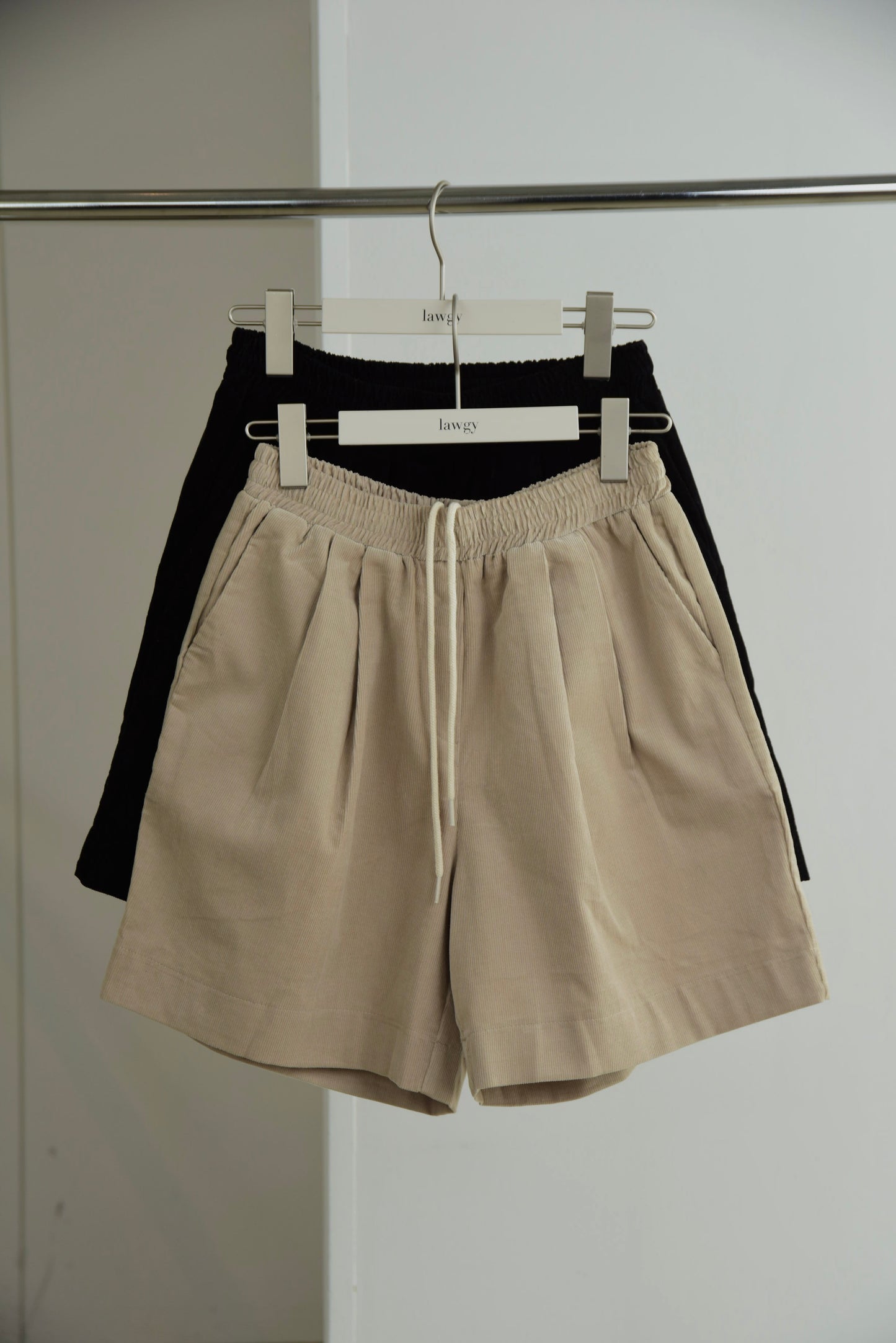 corduroy string half pants