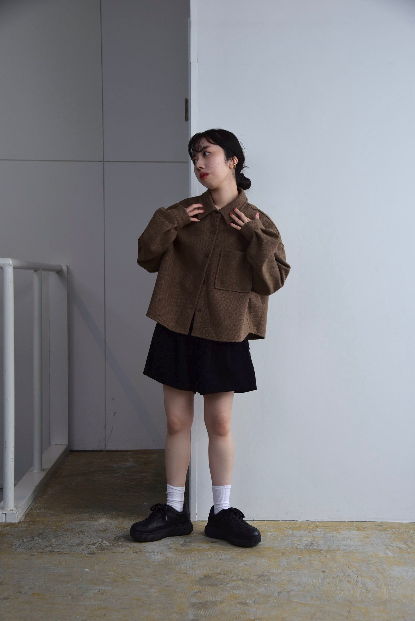 corduroy string half pants
