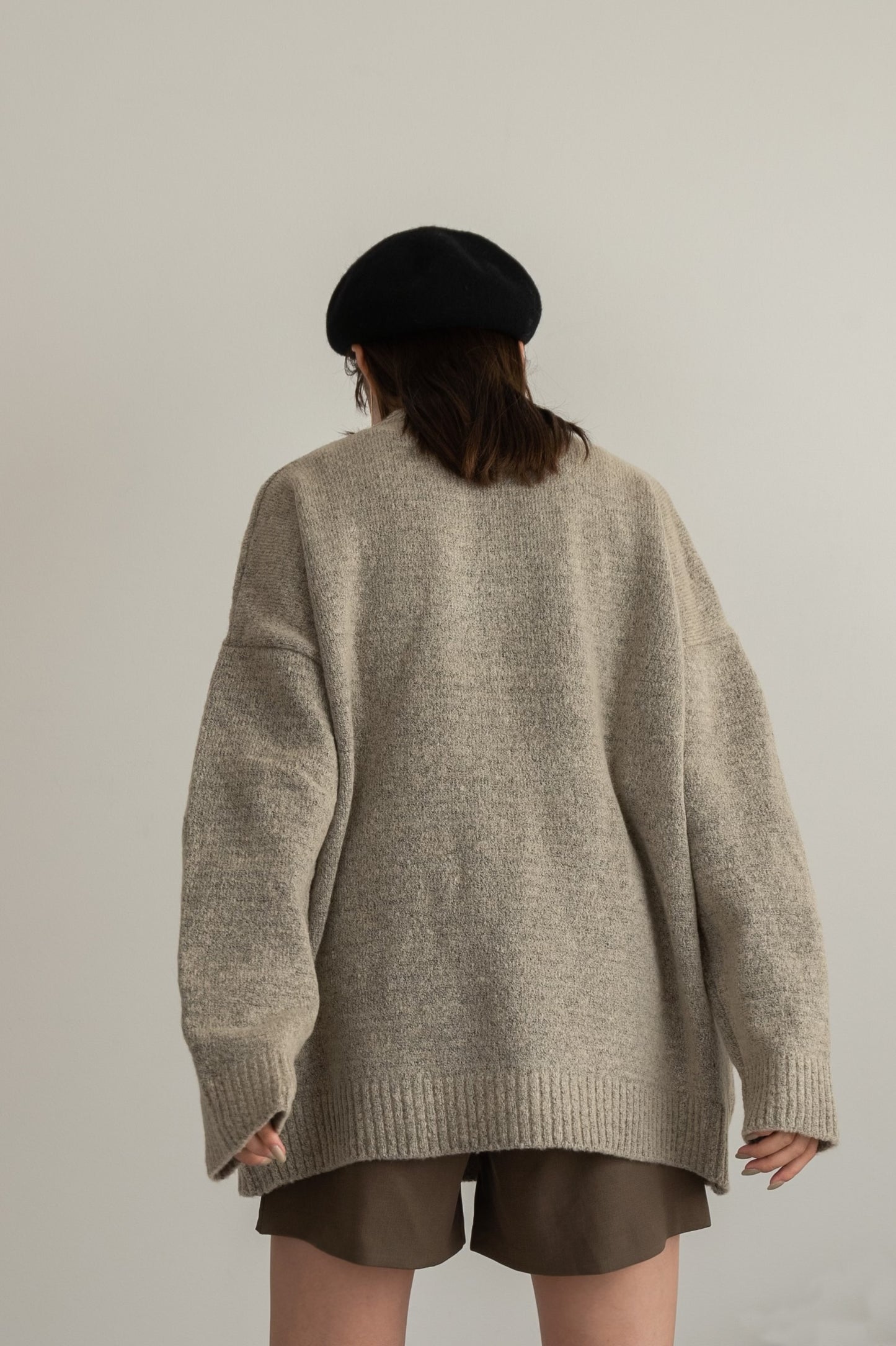 front button loose over knit