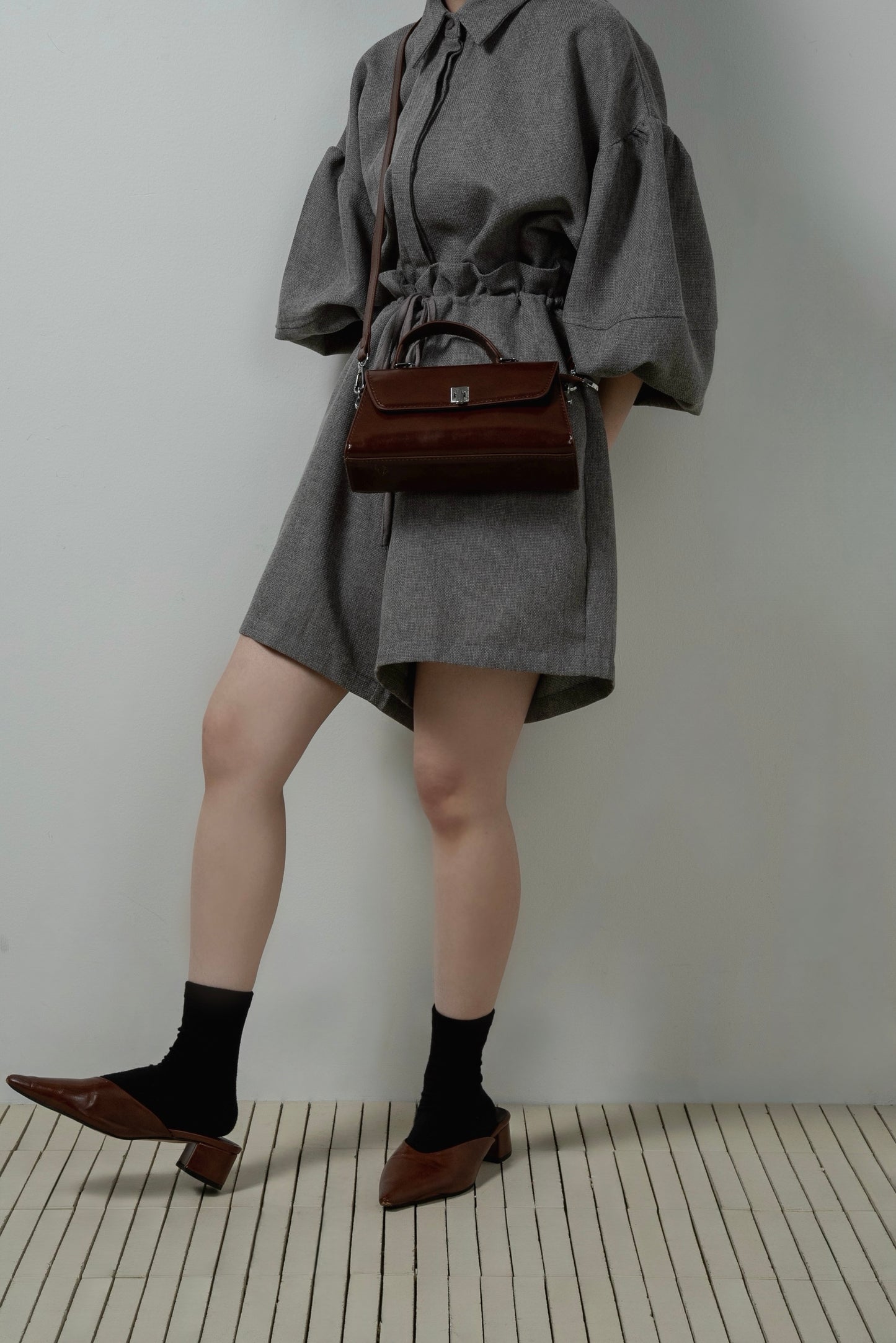 2way square buckle point bag