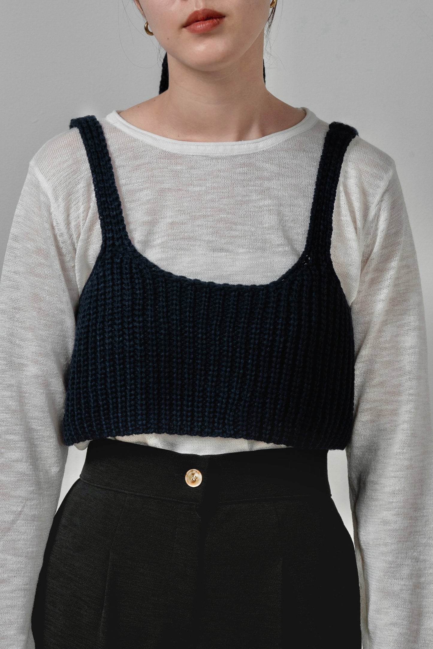 chunky like set knit bustier