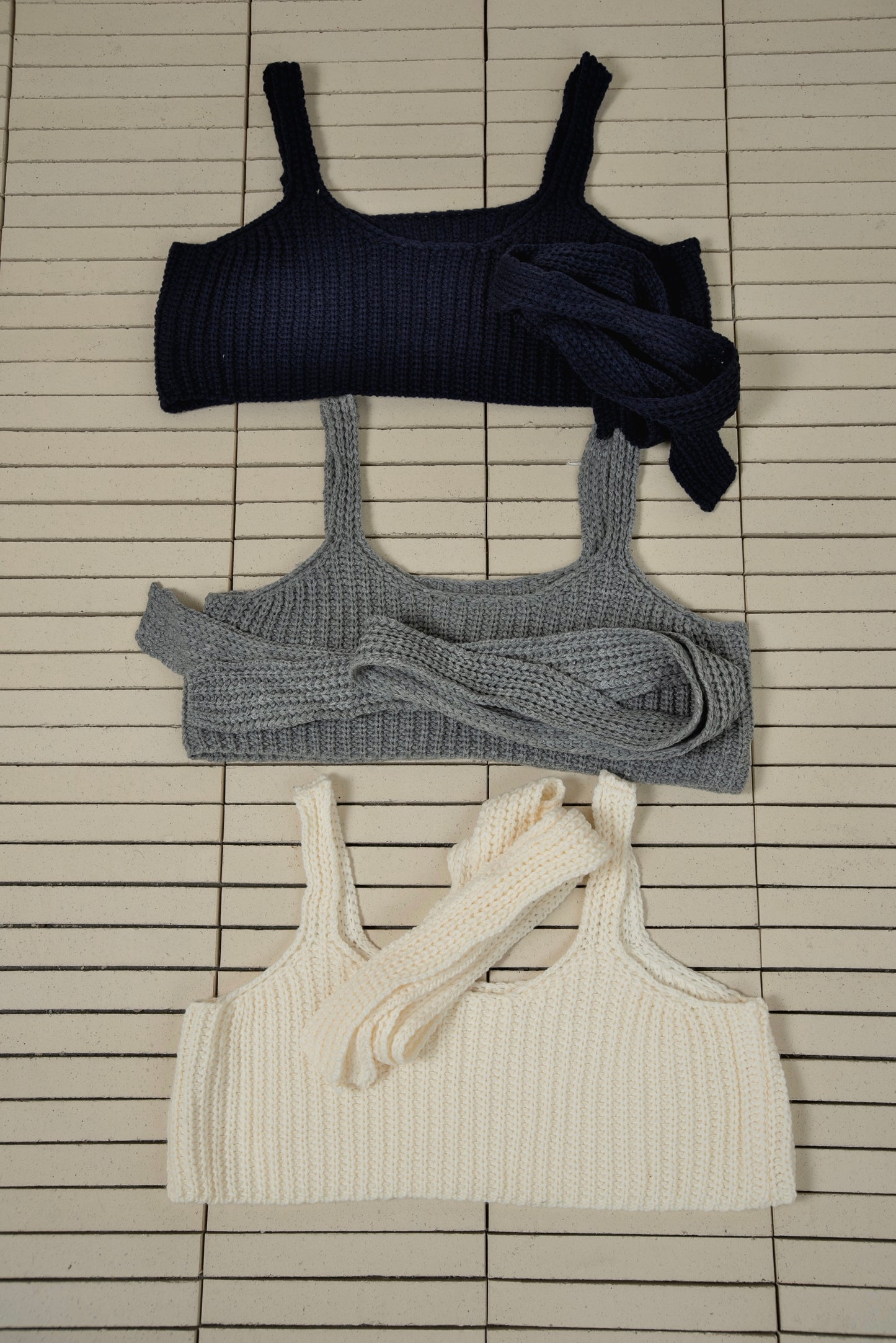 chunky like set knit bustier