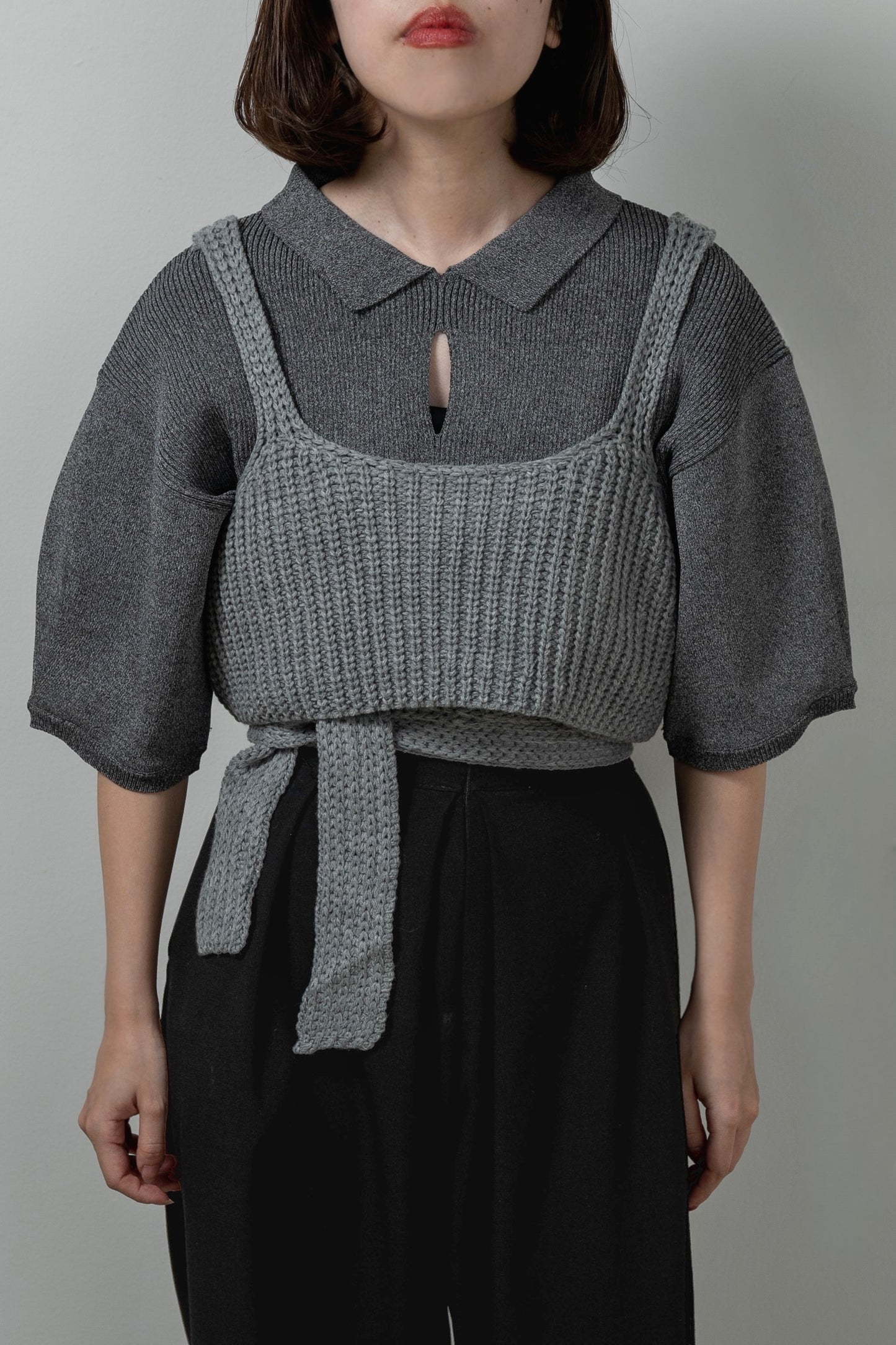 chunky like set knit bustier